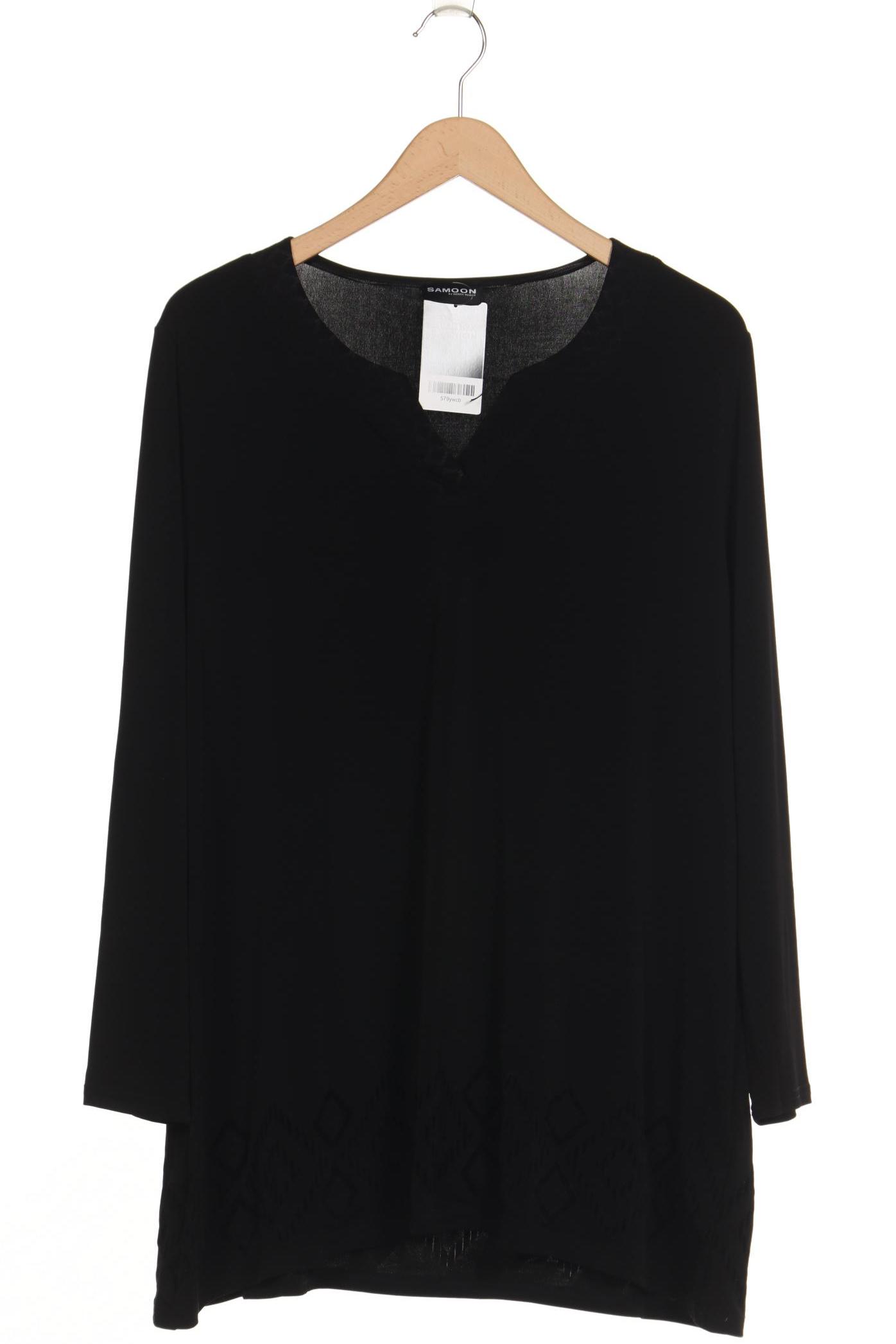 

Samoon by Gerry Weber Damen Langarmshirt, schwarz, Gr. 48