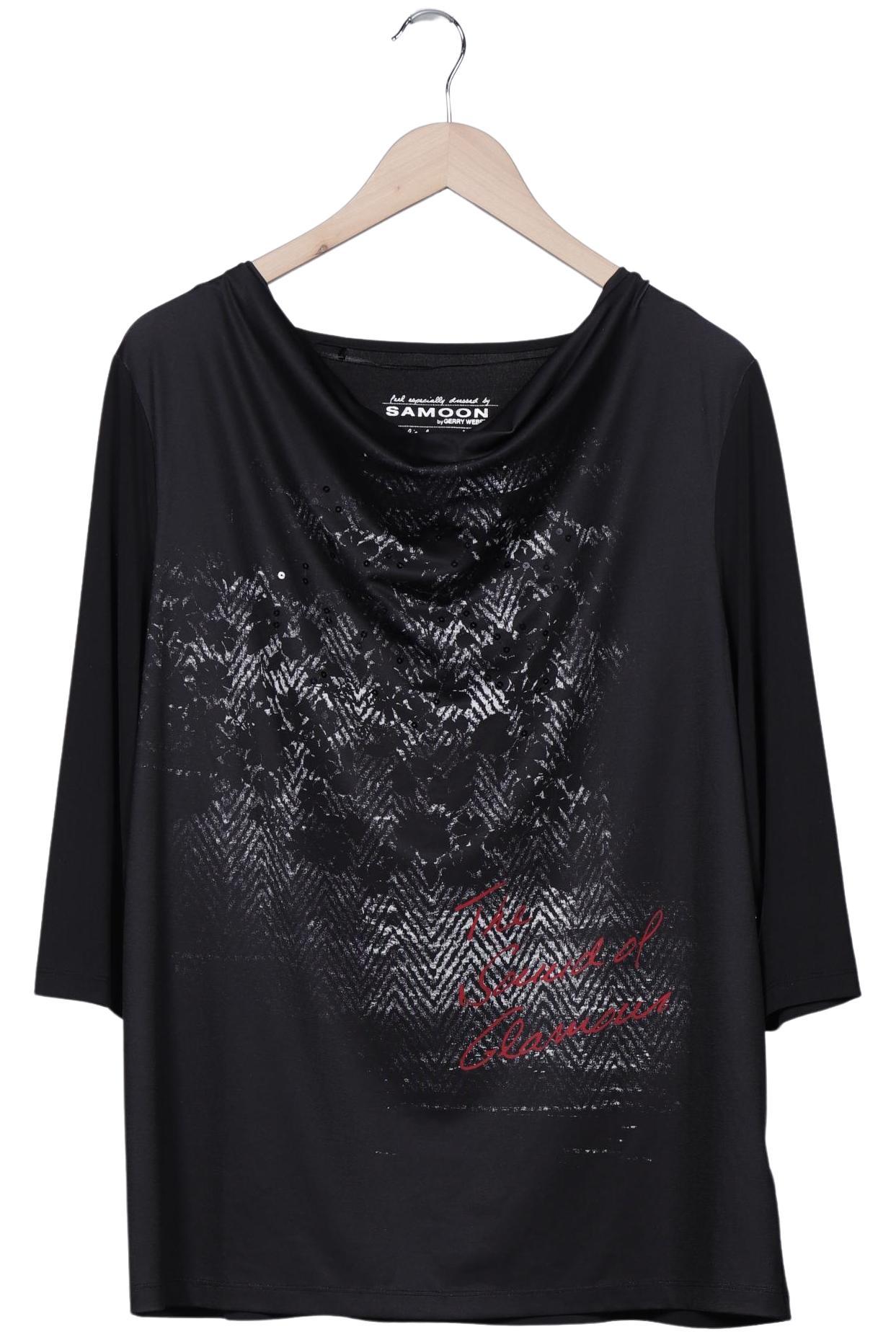 

Samoon by Gerry Weber Damen Langarmshirt, schwarz, Gr. 44
