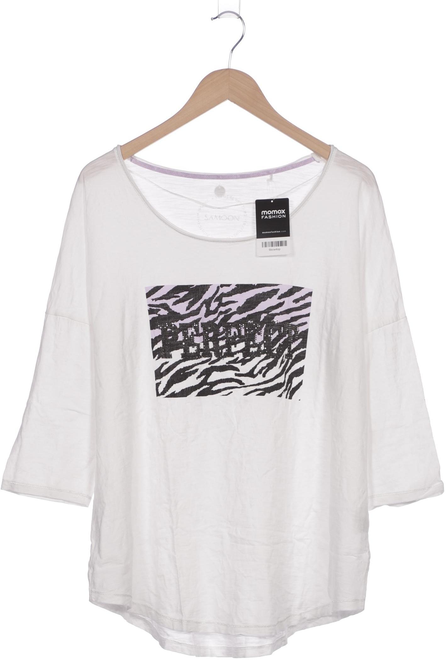 

Samoon by Gerry Weber Damen Langarmshirt, weiß, Gr. 46