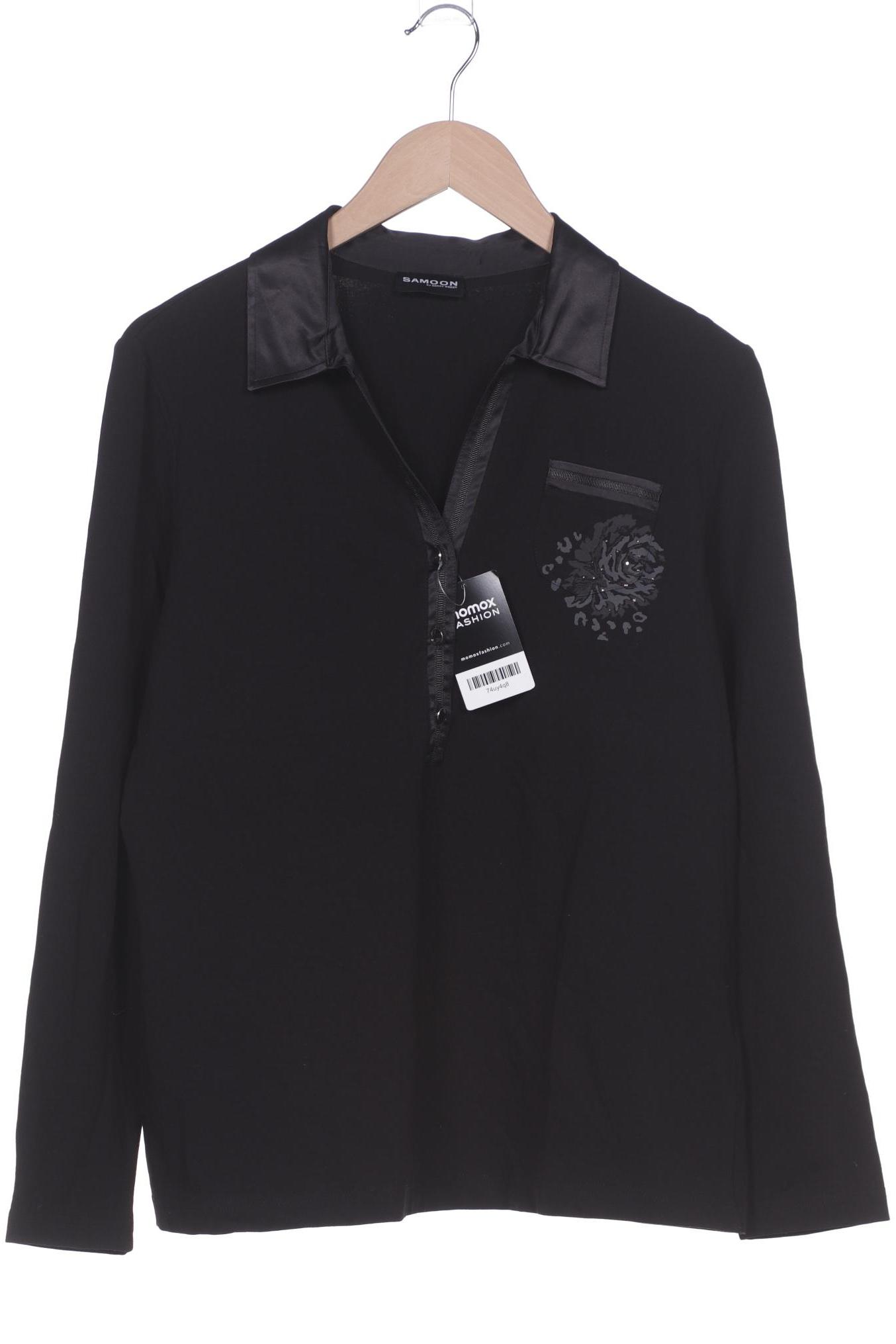 

Samoon by Gerry Weber Damen Langarmshirt, schwarz, Gr. 44
