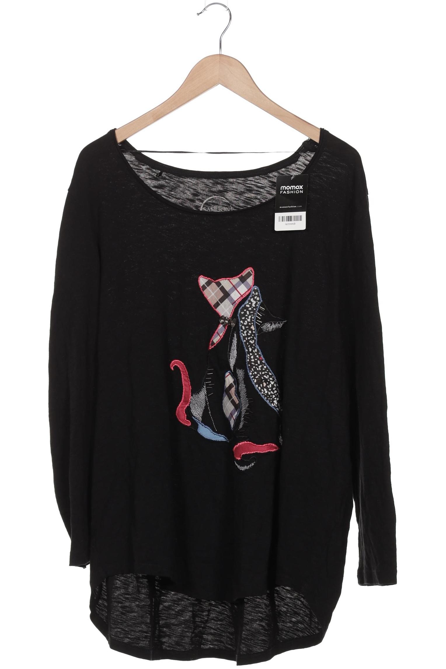 

Samoon by Gerry Weber Damen Langarmshirt, schwarz, Gr. 50