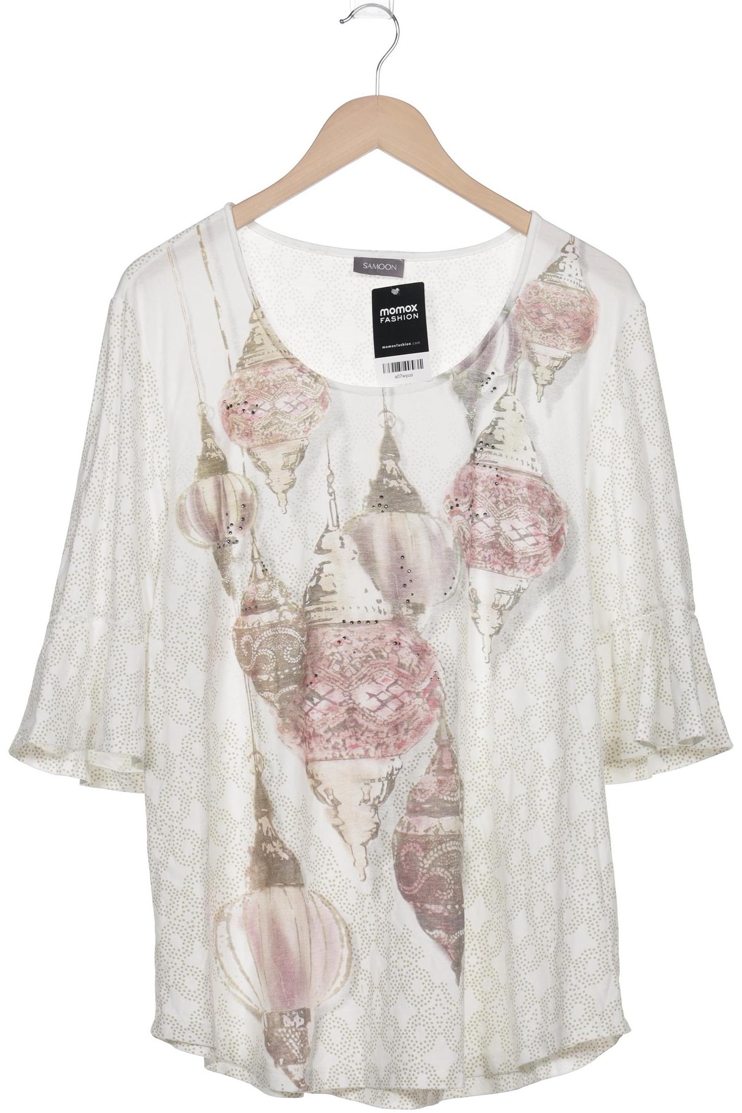 

Samoon by Gerry Weber Damen Langarmshirt, weiß, Gr. 48
