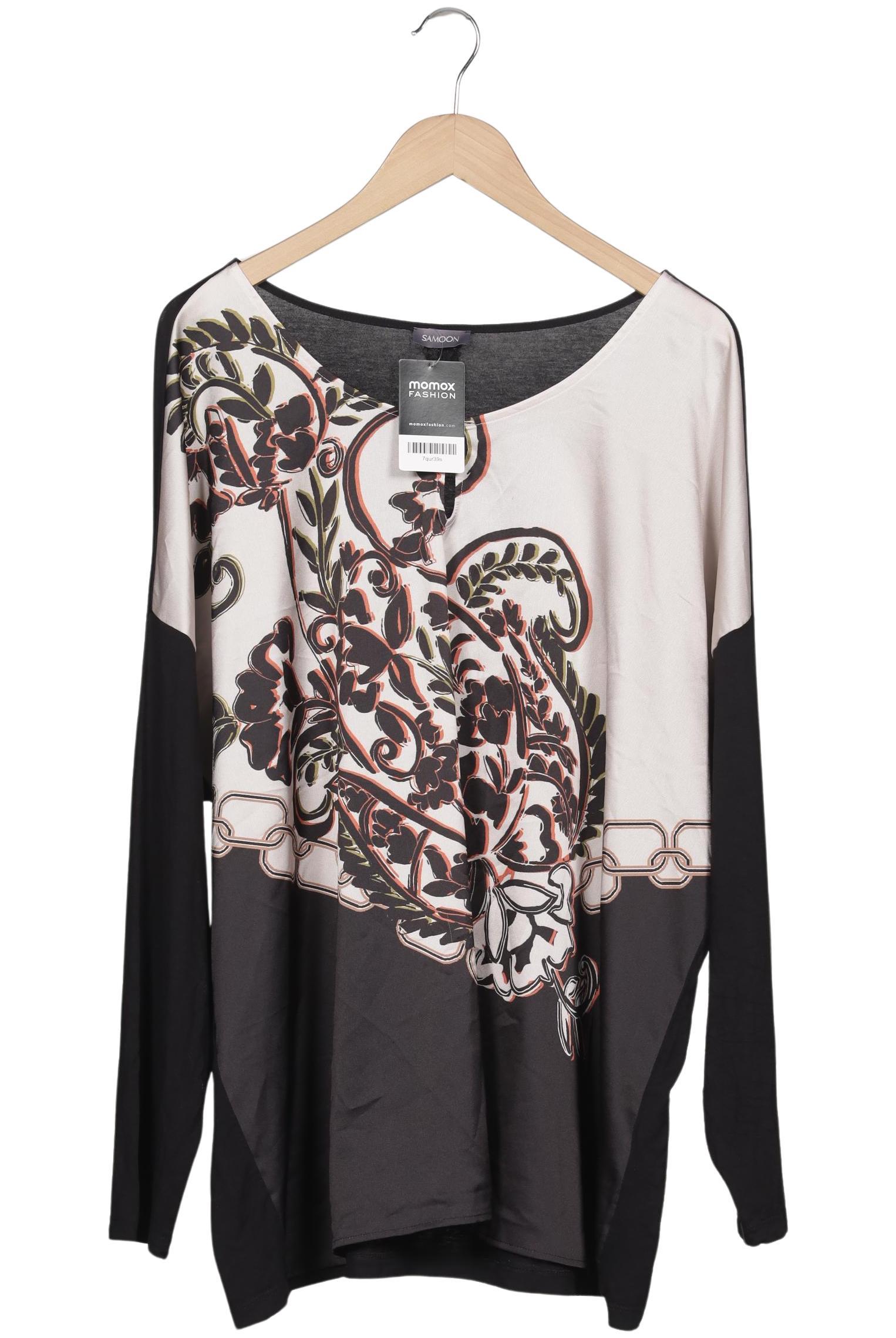 

Samoon by Gerry Weber Damen Langarmshirt, schwarz, Gr. 52