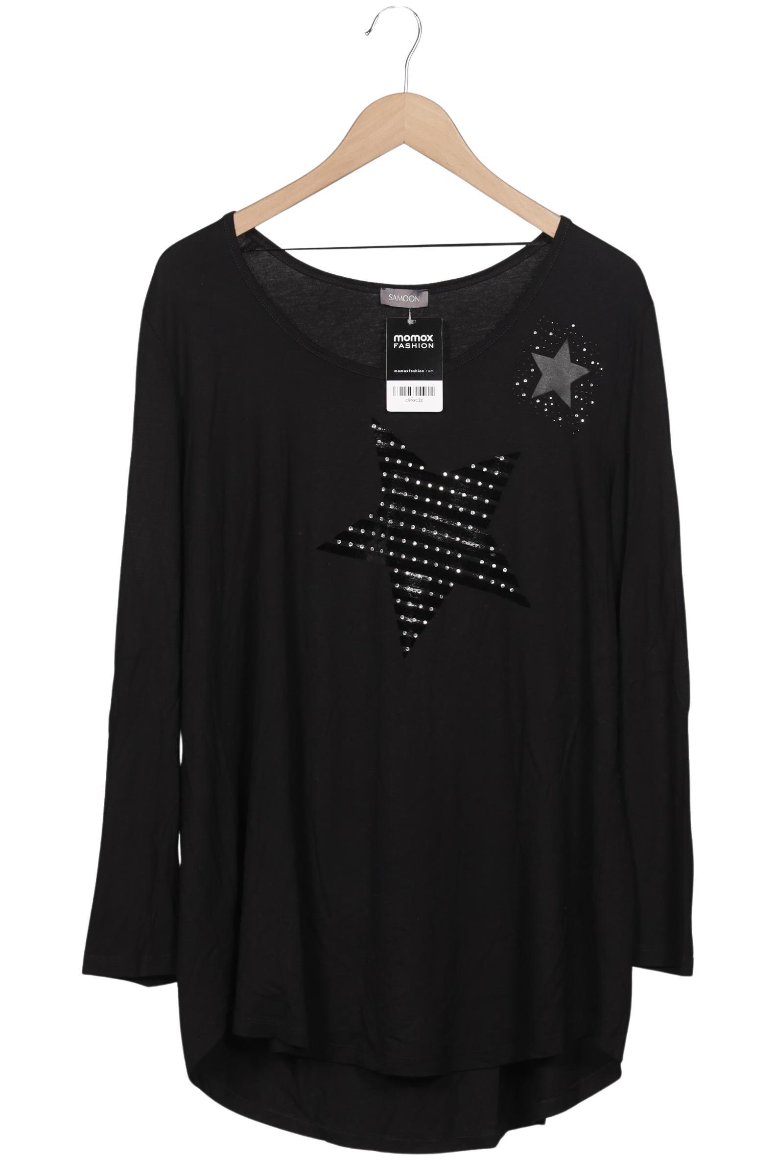 

Samoon by Gerry Weber Damen Langarmshirt, schwarz, Gr. 48