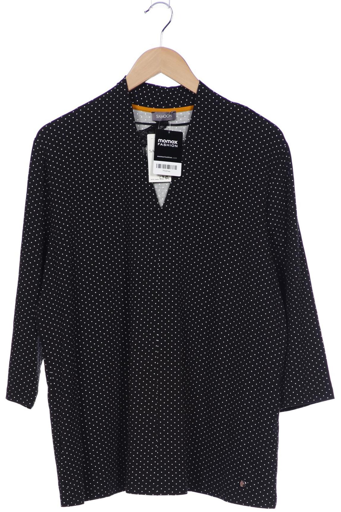 

Samoon by Gerry Weber Damen Langarmshirt, schwarz, Gr. 48