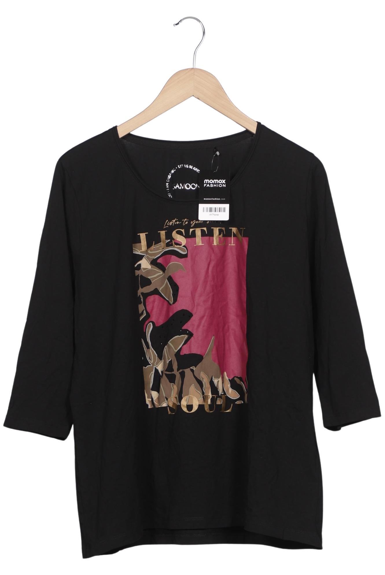 

Samoon by Gerry Weber Damen Langarmshirt, schwarz, Gr. 48
