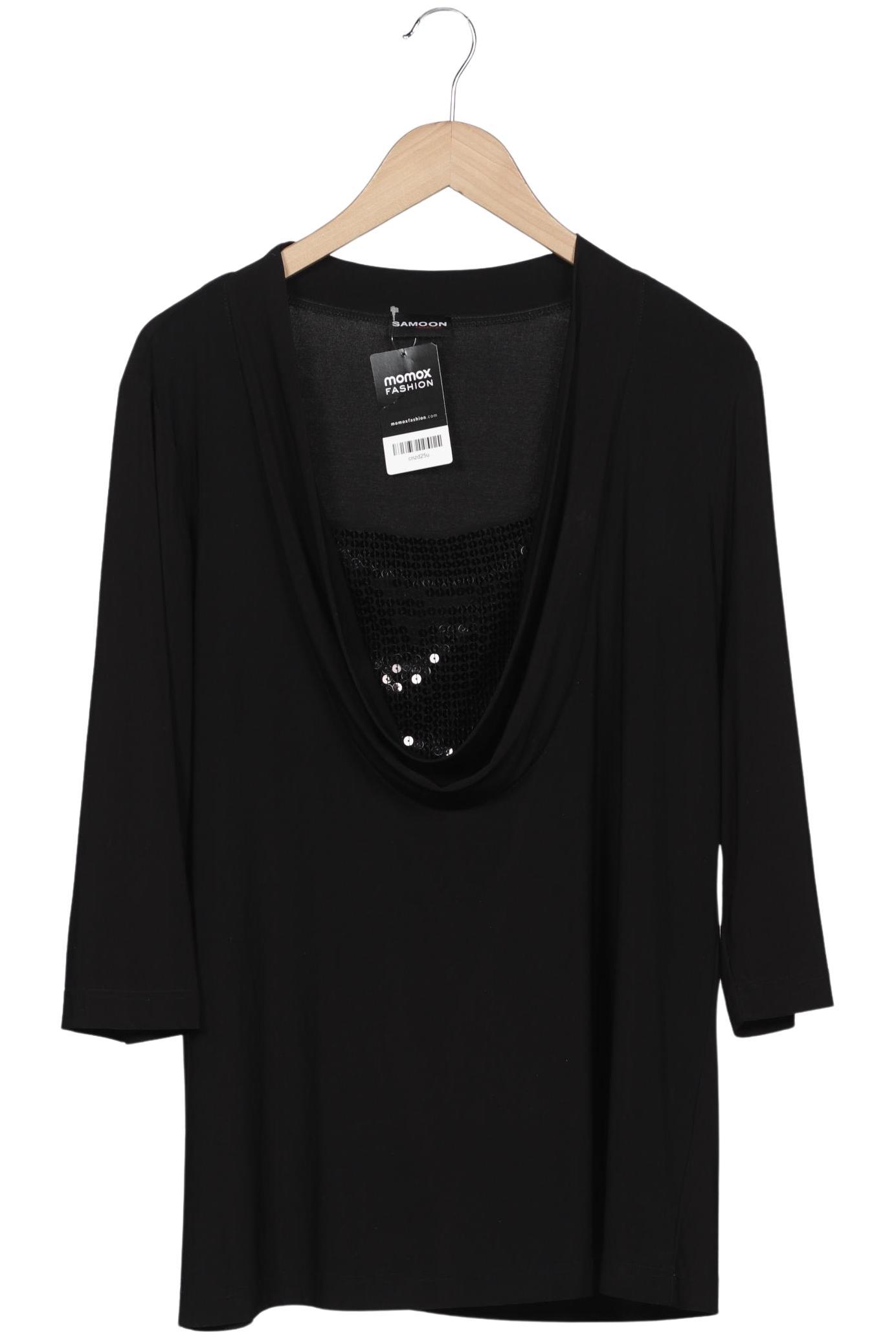 

Samoon by Gerry Weber Damen Langarmshirt, schwarz, Gr. 46