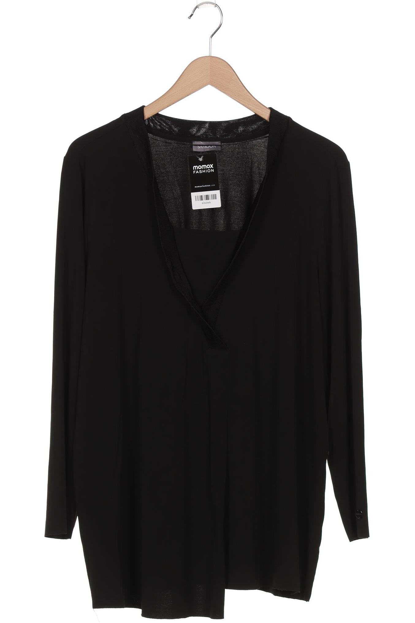

Samoon by Gerry Weber Damen Langarmshirt, schwarz, Gr. 46