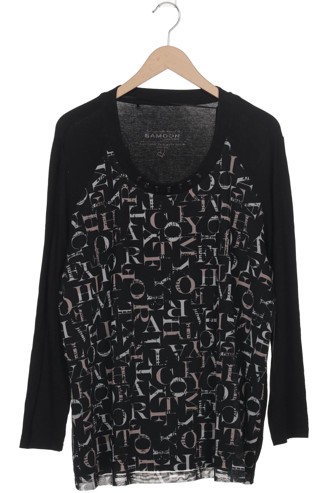 

Samoon by Gerry Weber Damen Langarmshirt, schwarz, Gr. 50