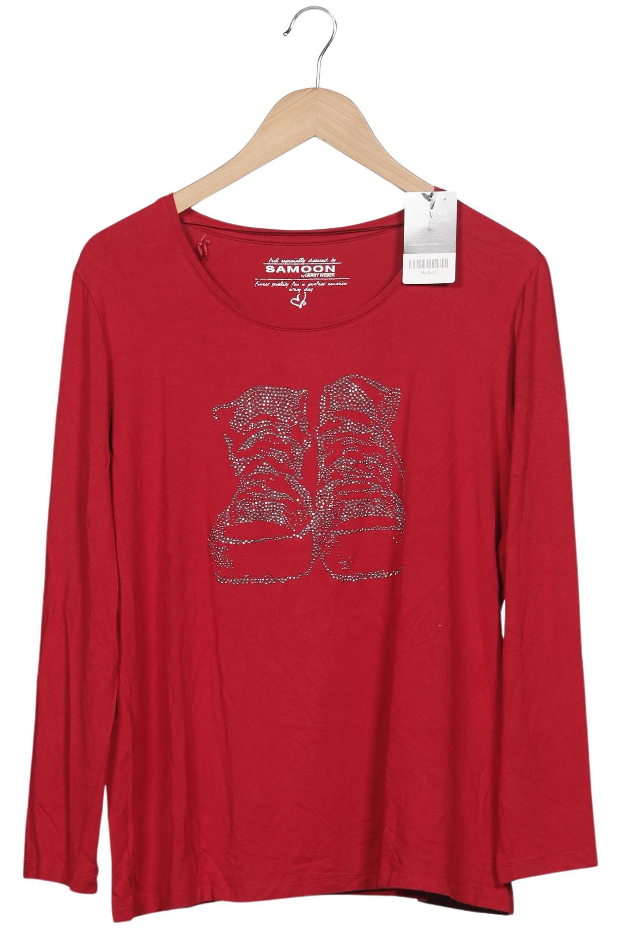 

Samoon by Gerry Weber Damen Langarmshirt, rot, Gr. 46