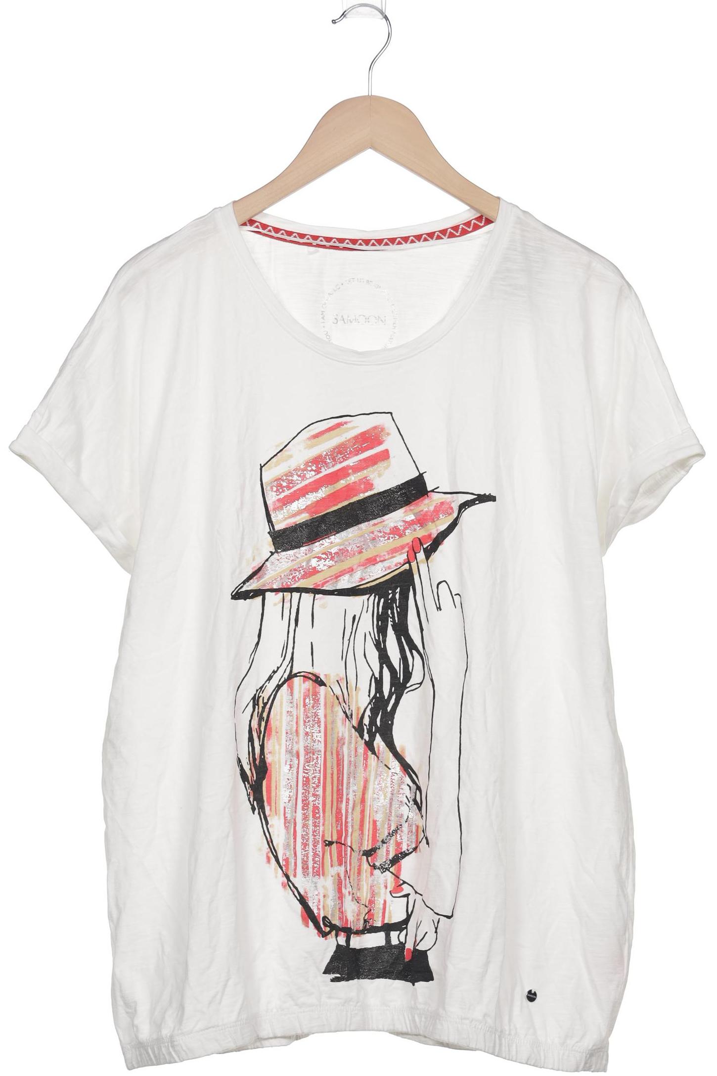 

Samoon by Gerry Weber Damen T-Shirt, weiß, Gr. 46
