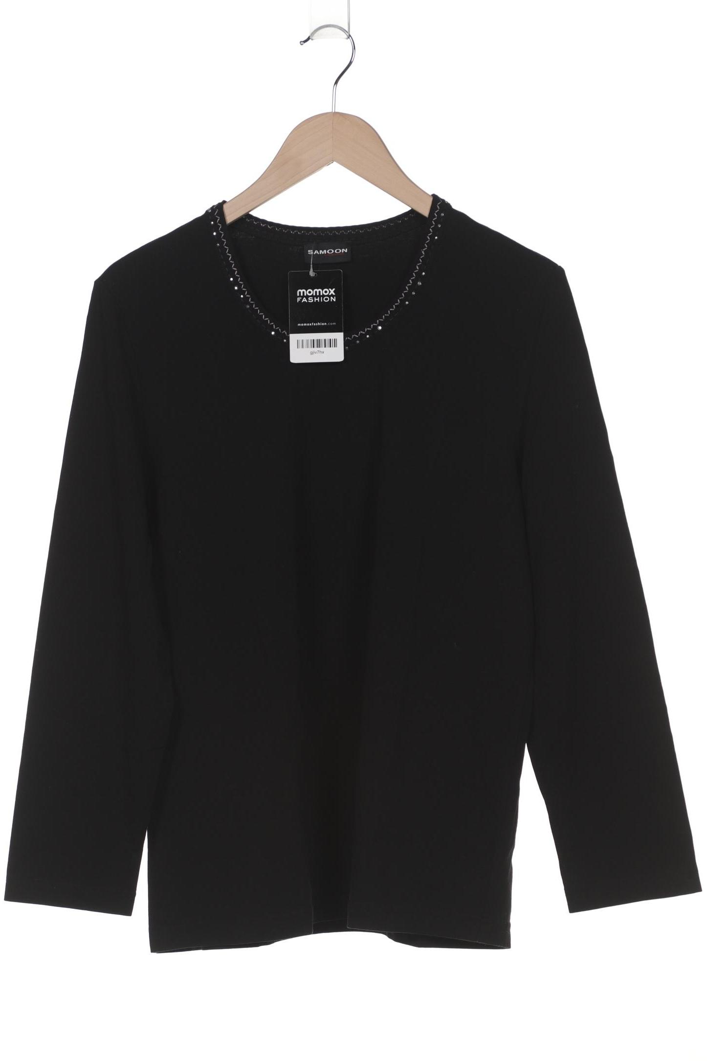 

Samoon by Gerry Weber Damen Langarmshirt, schwarz, Gr. 46