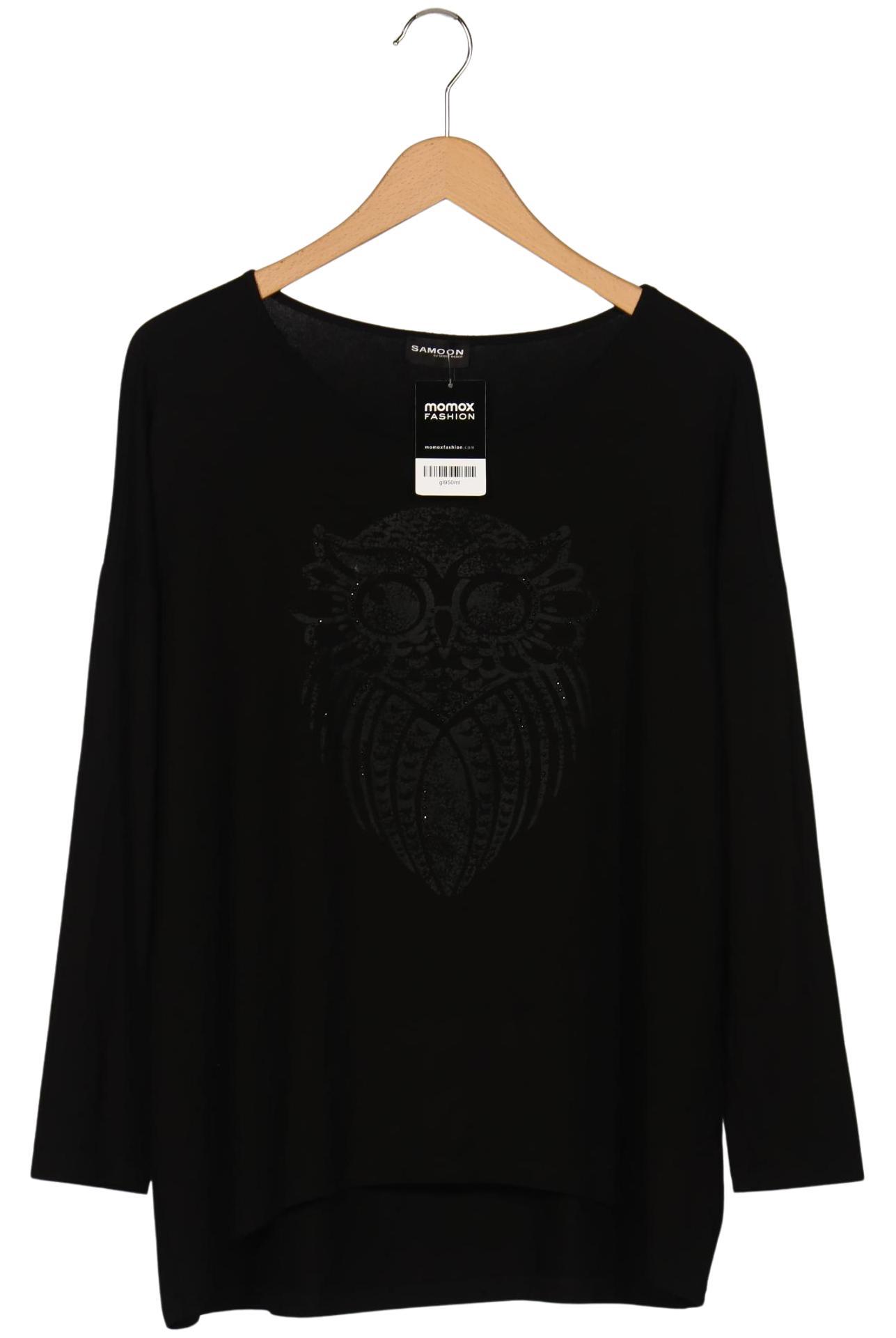 

Samoon by Gerry Weber Damen Langarmshirt, schwarz, Gr. 46