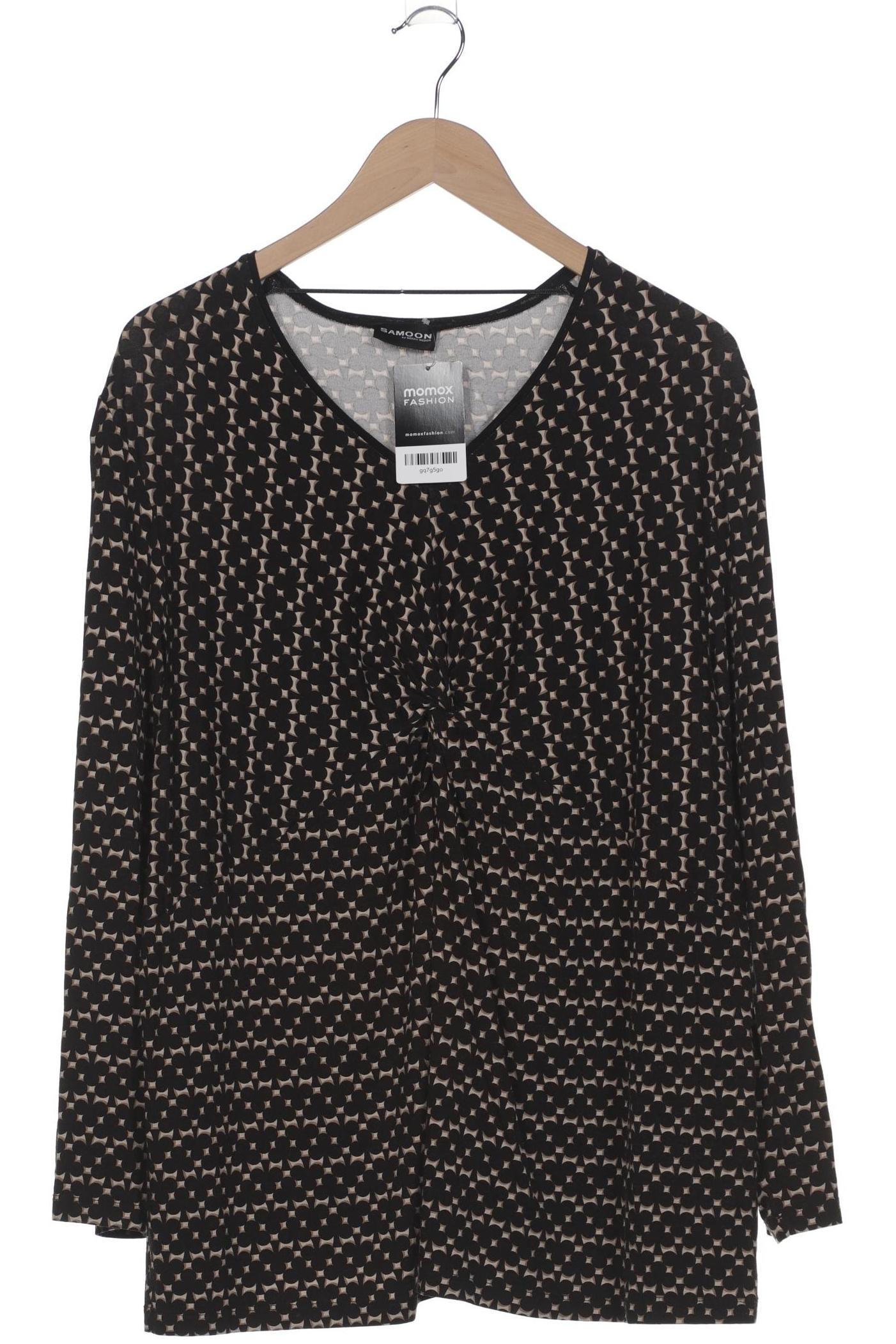 

Samoon by Gerry Weber Damen Langarmshirt, schwarz, Gr. 52