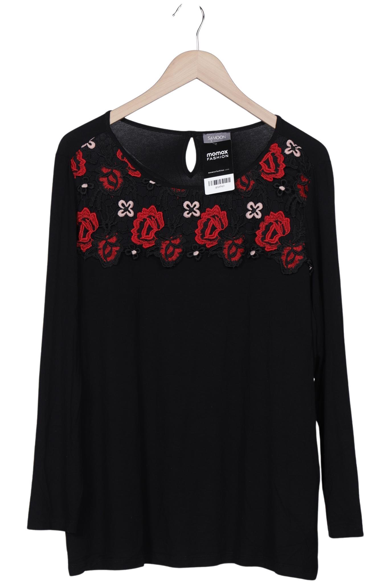 

Samoon by Gerry Weber Damen Langarmshirt, schwarz, Gr. 46