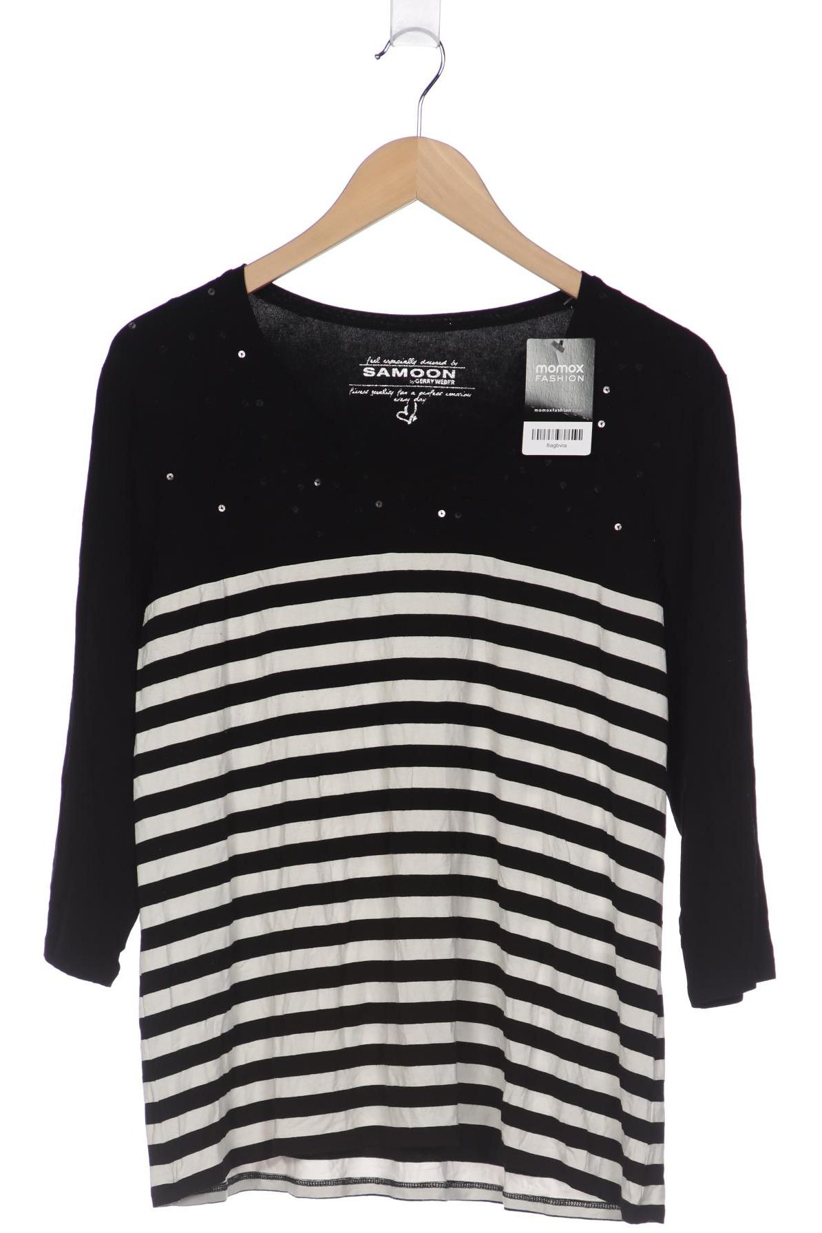 

Samoon by Gerry Weber Damen Langarmshirt, schwarz, Gr. 42