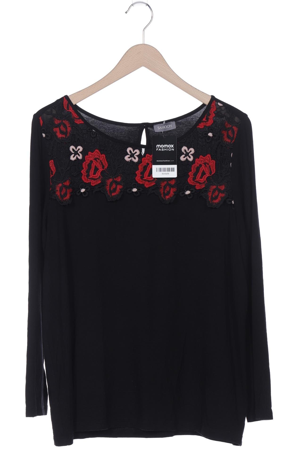 

Samoon by Gerry Weber Damen Langarmshirt, schwarz, Gr. 44