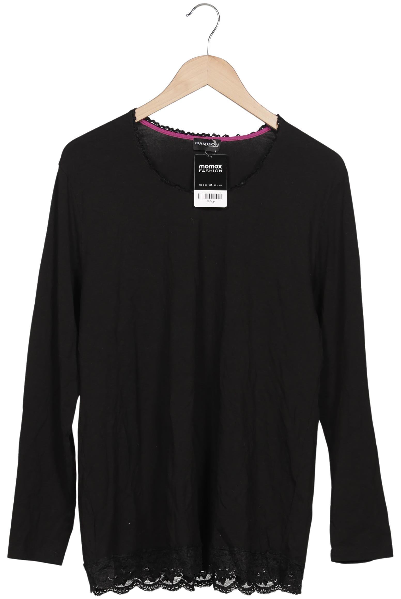 

Samoon by Gerry Weber Damen Langarmshirt, schwarz, Gr. 48