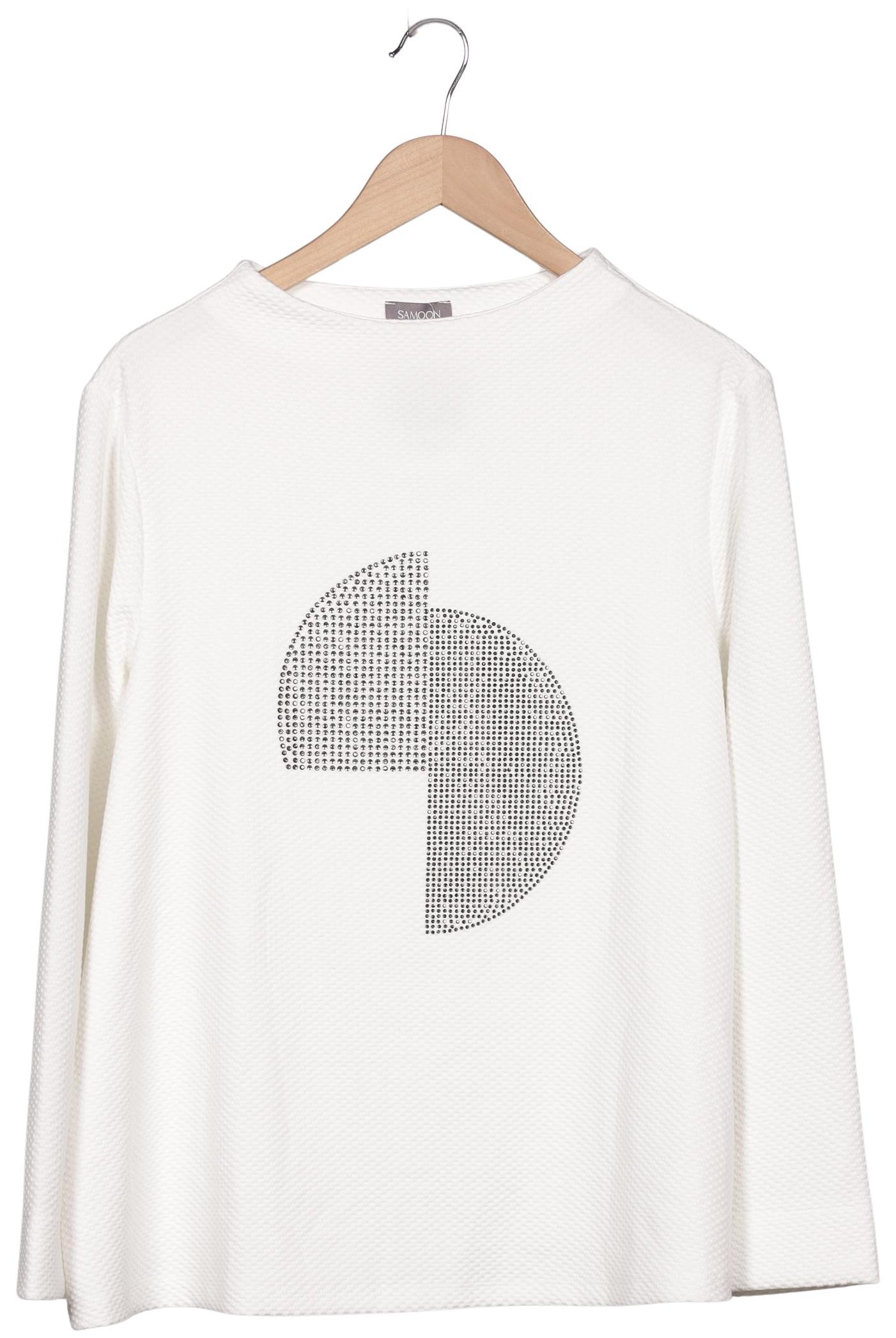 

Samoon by Gerry Weber Damen Langarmshirt, weiß, Gr. 46