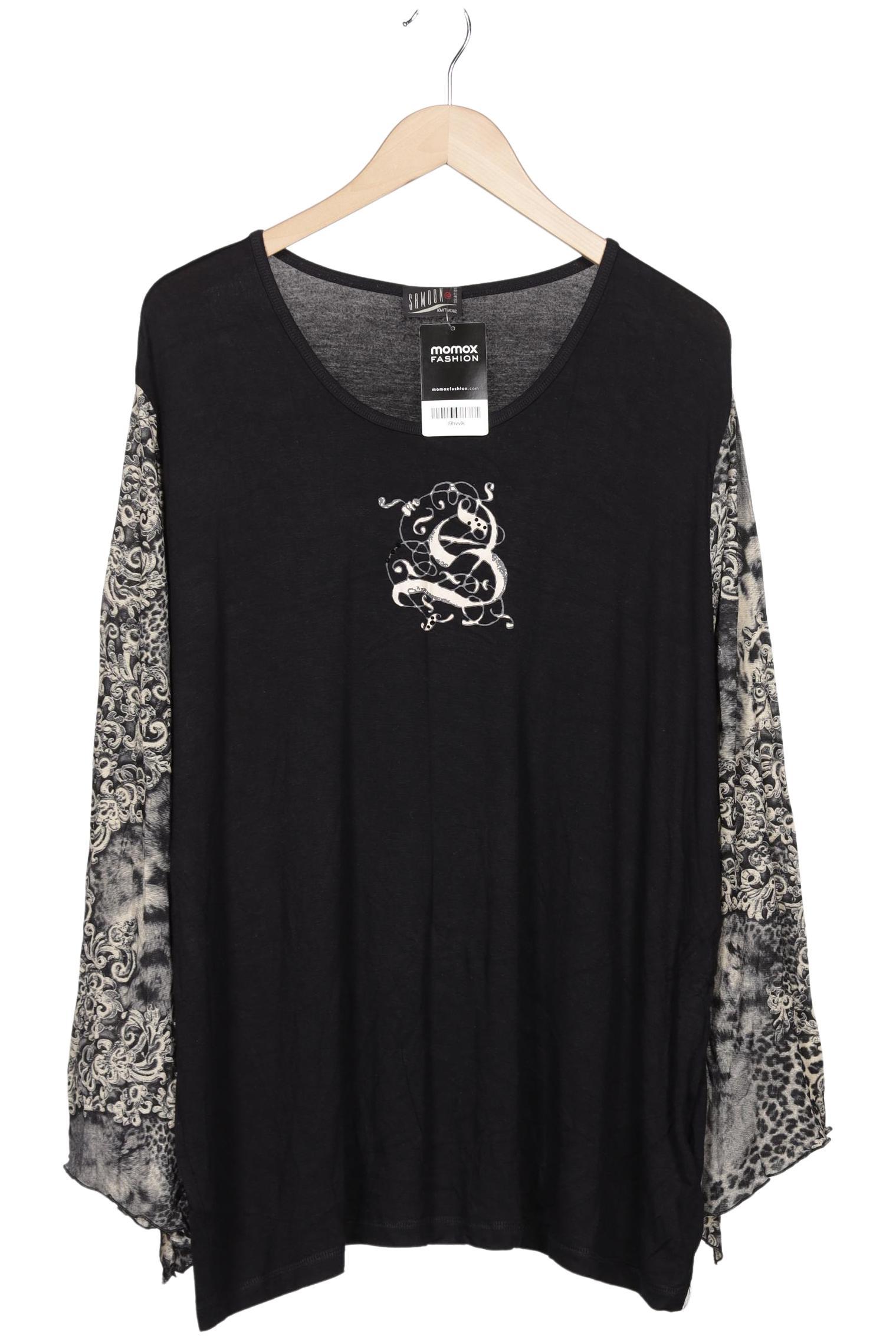 

Samoon by Gerry Weber Damen Langarmshirt, schwarz, Gr. 52