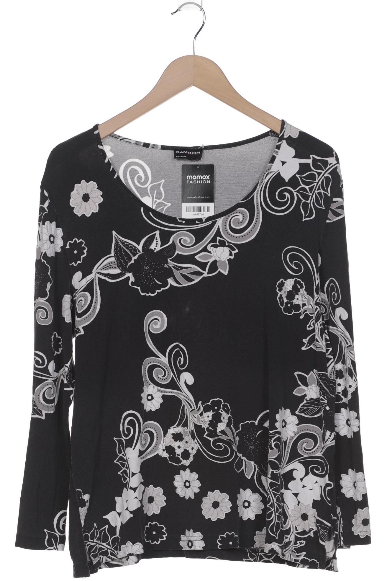 

Samoon by Gerry Weber Damen Langarmshirt, schwarz, Gr. 48