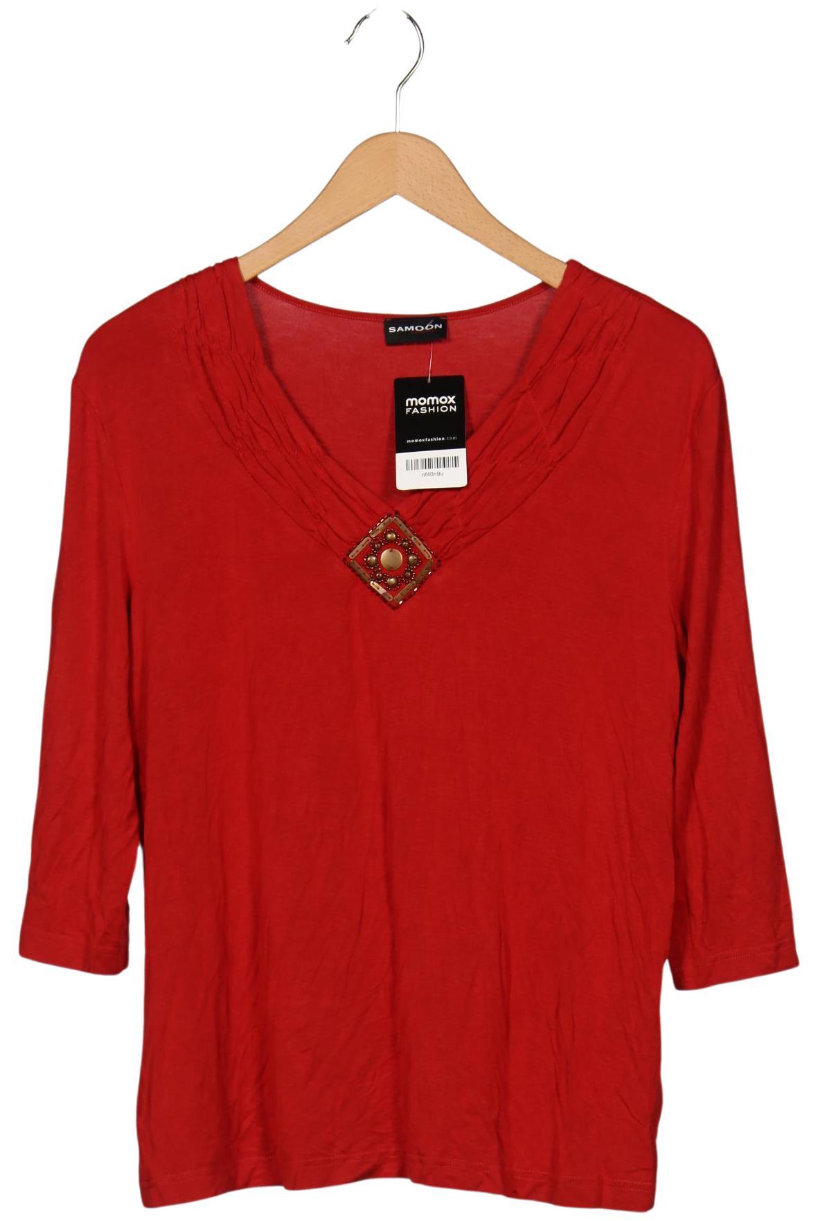 

Samoon by Gerry Weber Damen Langarmshirt, rot, Gr. 44