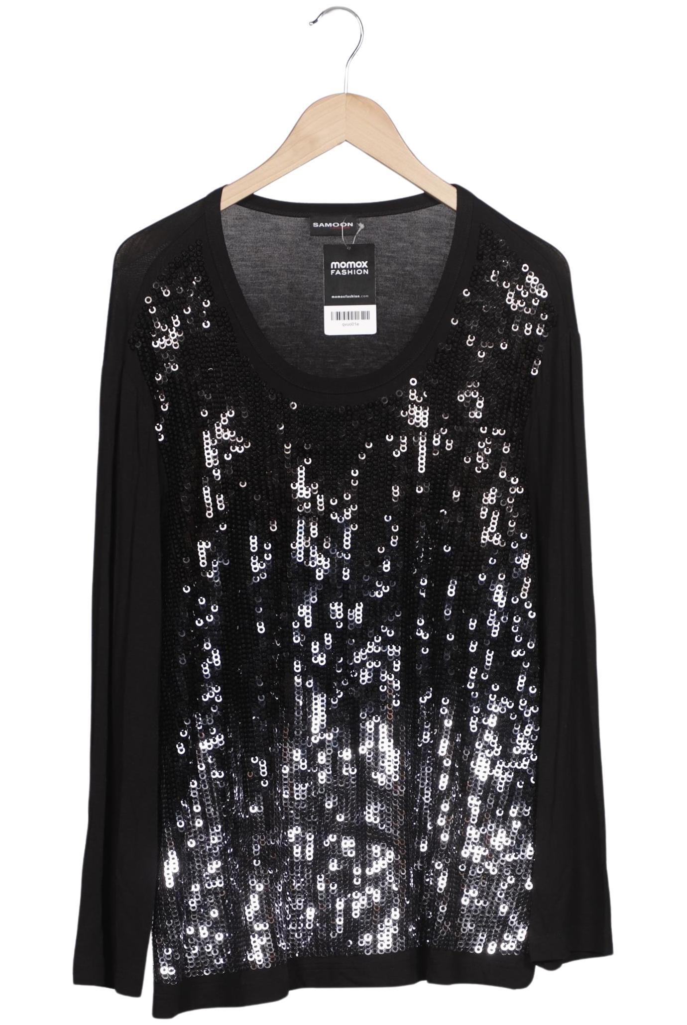 

Samoon by Gerry Weber Damen Langarmshirt, schwarz, Gr. 50