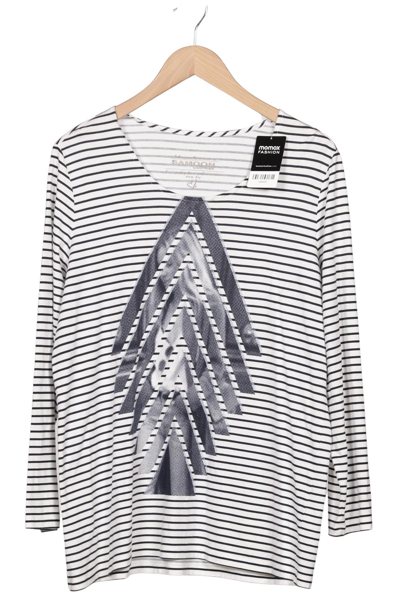 

Samoon by Gerry Weber Damen Langarmshirt, weiß, Gr. 46