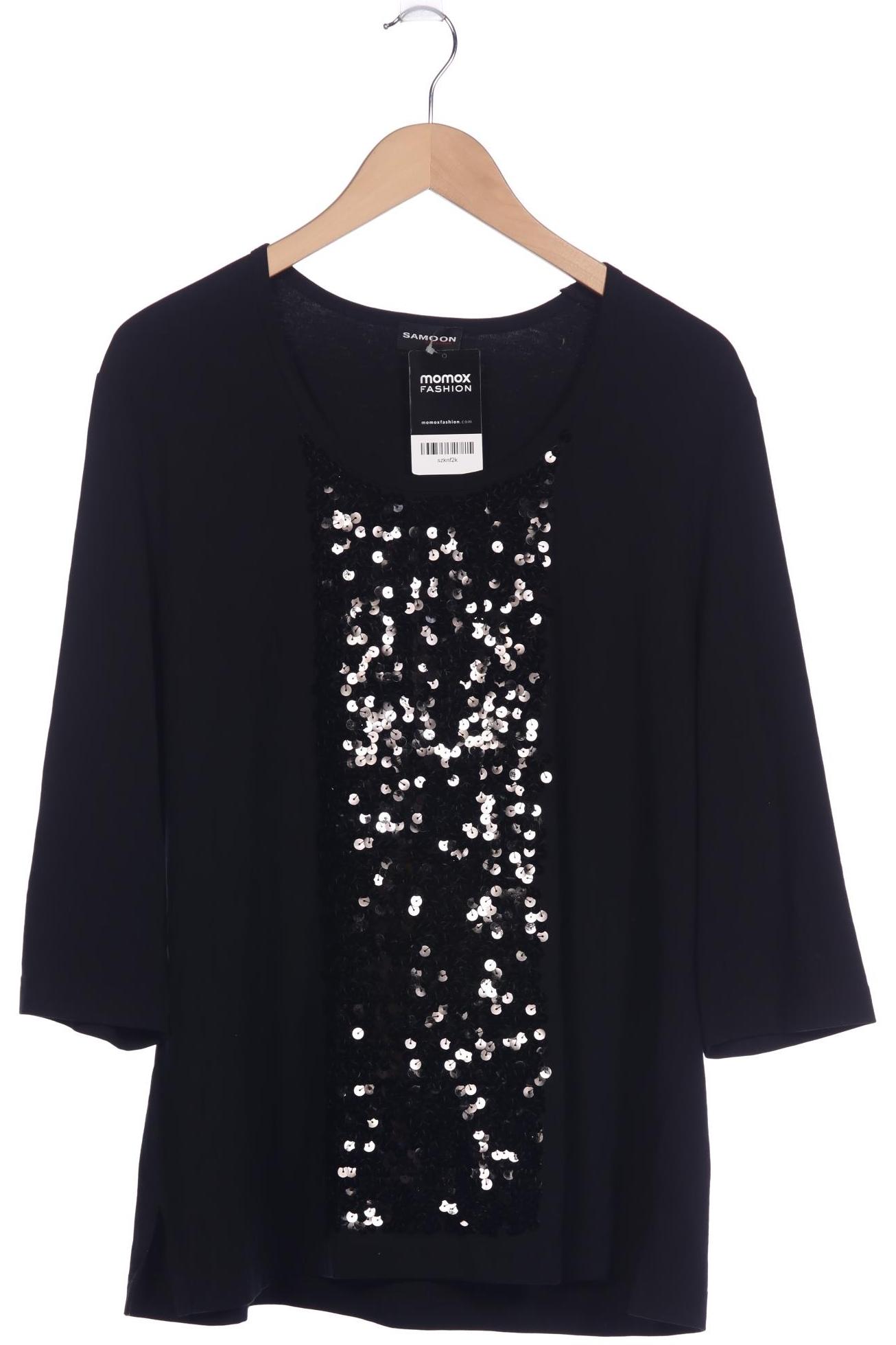 

Samoon by Gerry Weber Damen Langarmshirt, schwarz, Gr. 48