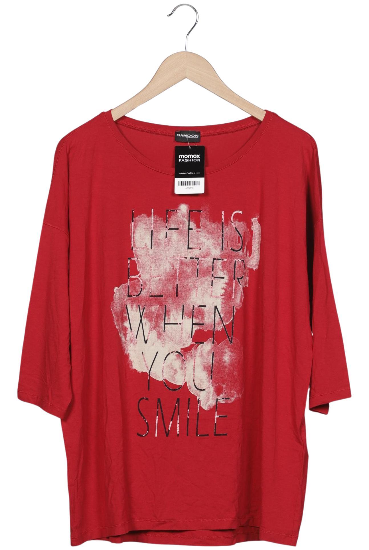 

Samoon by Gerry Weber Damen Langarmshirt, rot, Gr. 48