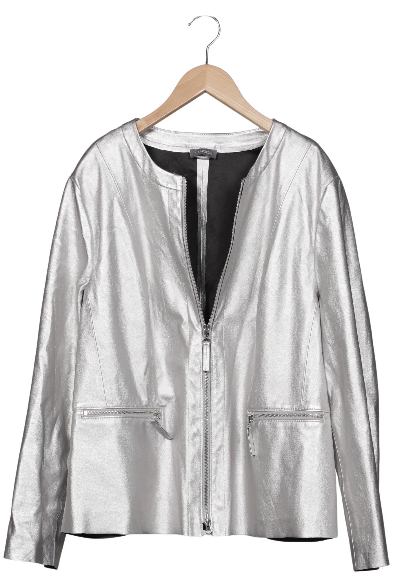 

Samoon by Gerry Weber Damen Jacke, silber, Gr. 46