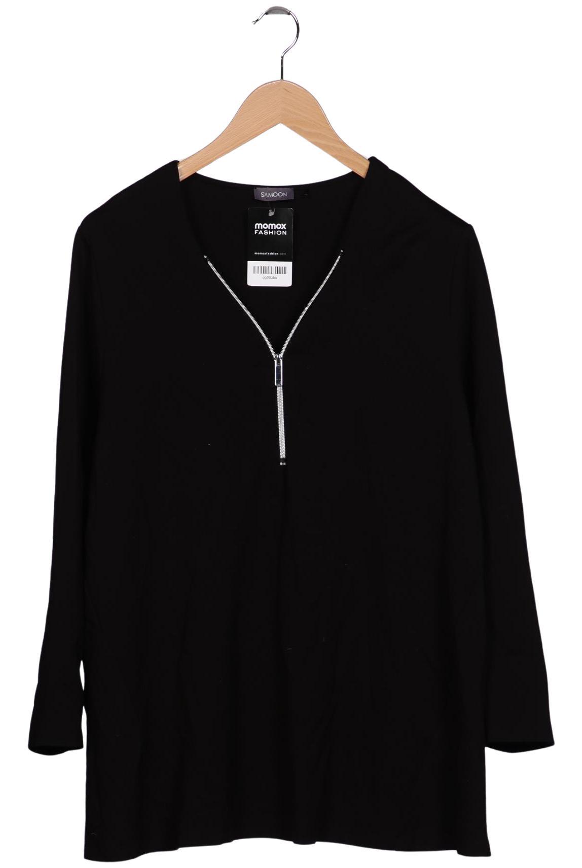 

Samoon by Gerry Weber Damen Langarmshirt, schwarz, Gr. 48