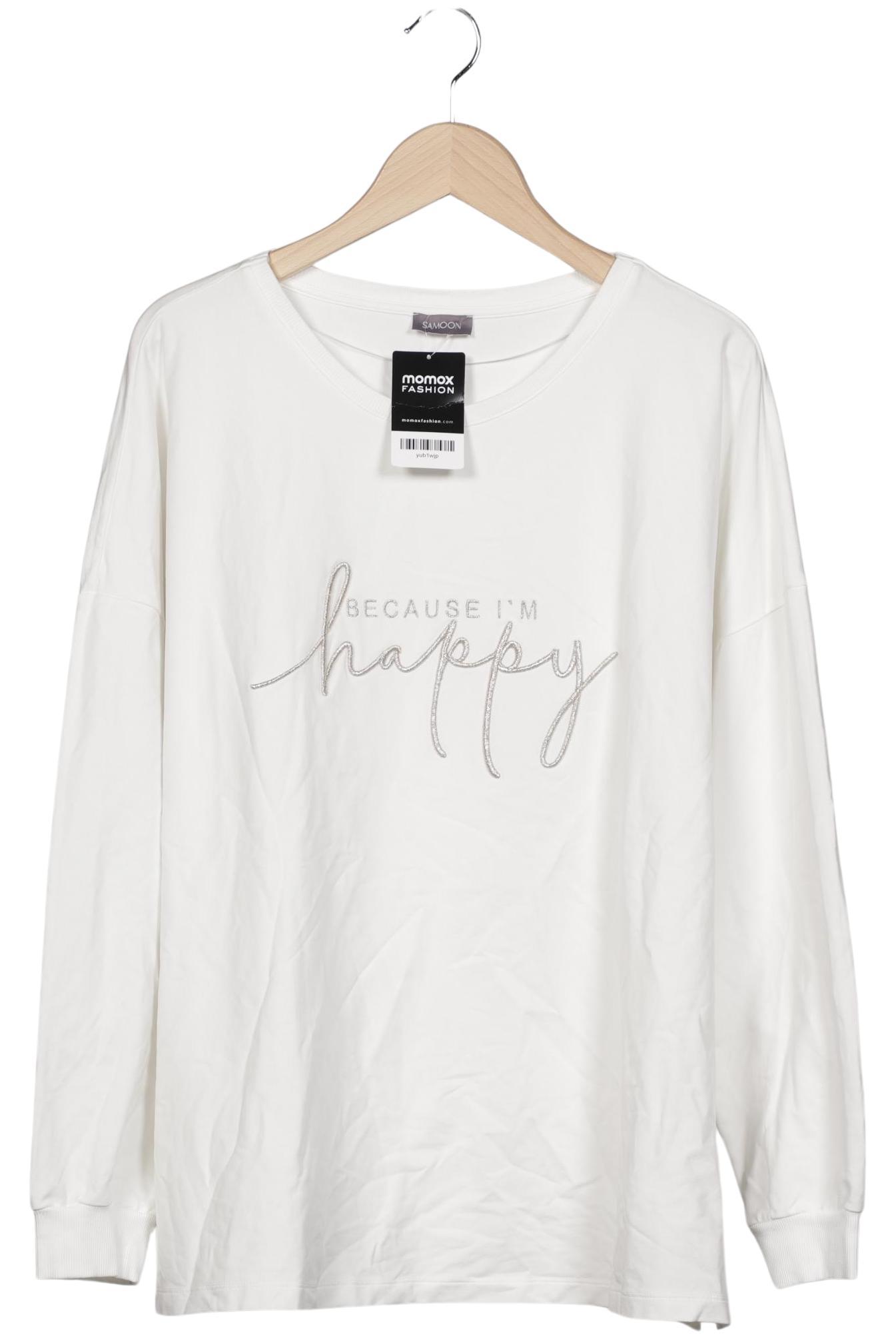 

Samoon by Gerry Weber Damen Langarmshirt, weiß, Gr. 46