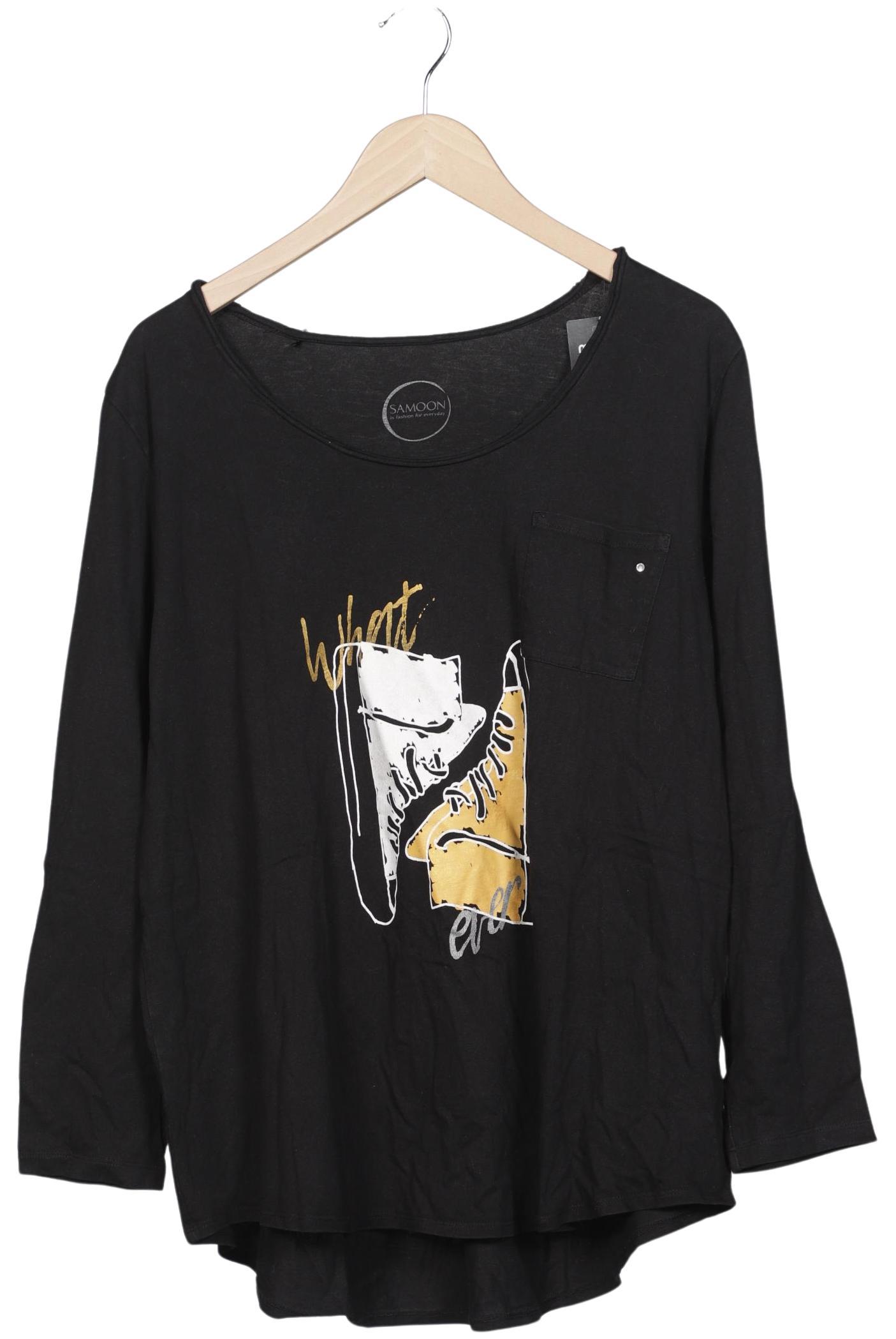 

Samoon by Gerry Weber Damen Langarmshirt, schwarz, Gr. 50