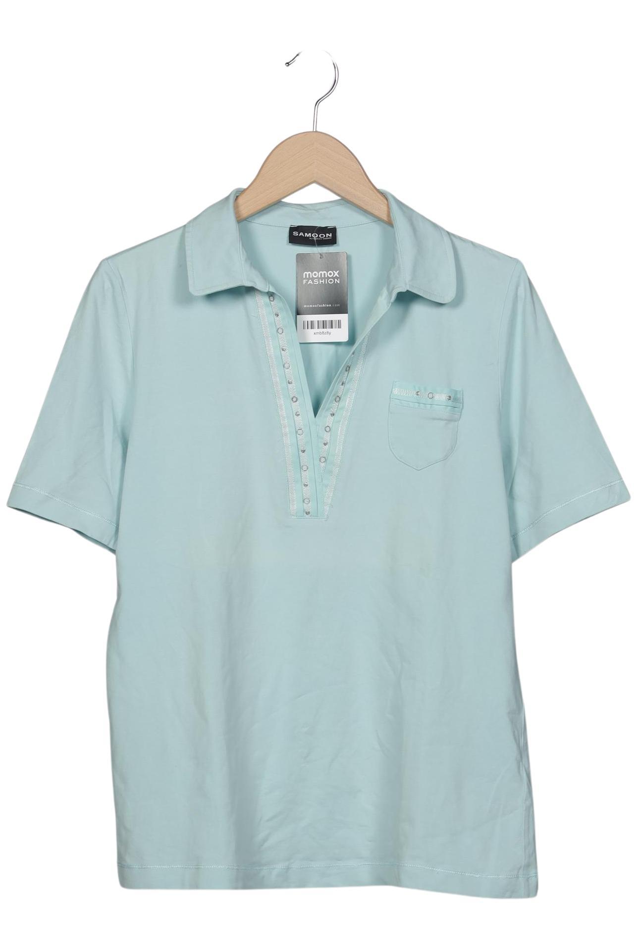 

Samoon by Gerry Weber Damen Poloshirt, hellblau, Gr. 44
