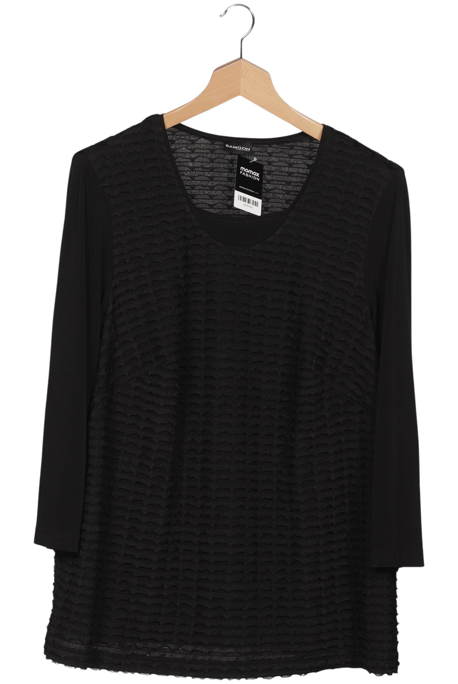 

Samoon by Gerry Weber Damen Langarmshirt, schwarz, Gr. 52