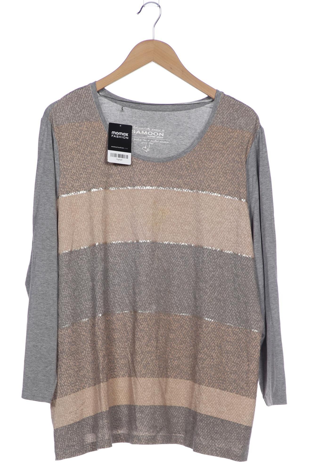 

Samoon by Gerry Weber Damen Langarmshirt, grau, Gr. 50