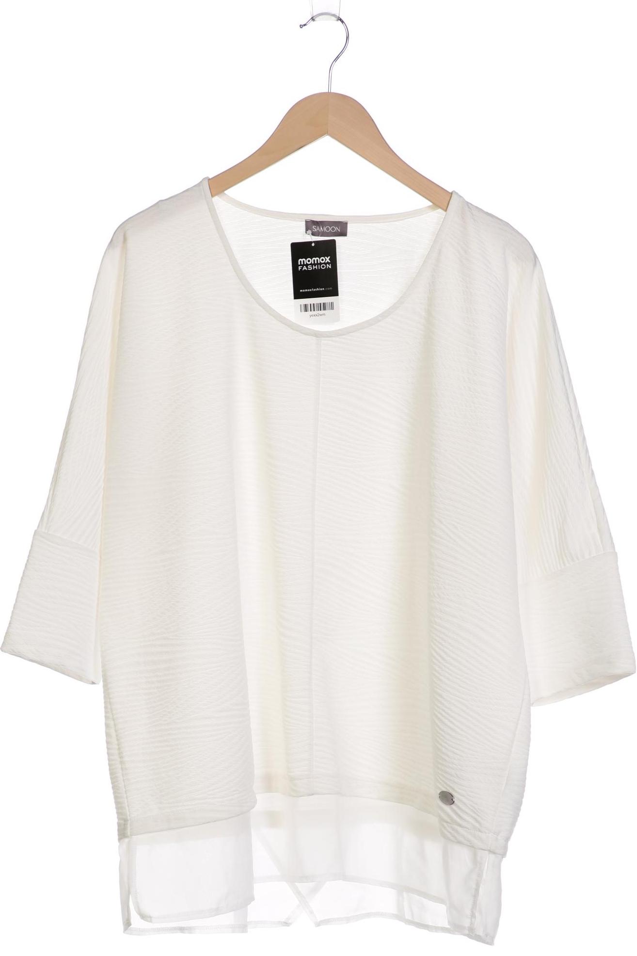 

Samoon by Gerry Weber Damen Langarmshirt, weiß, Gr. 48
