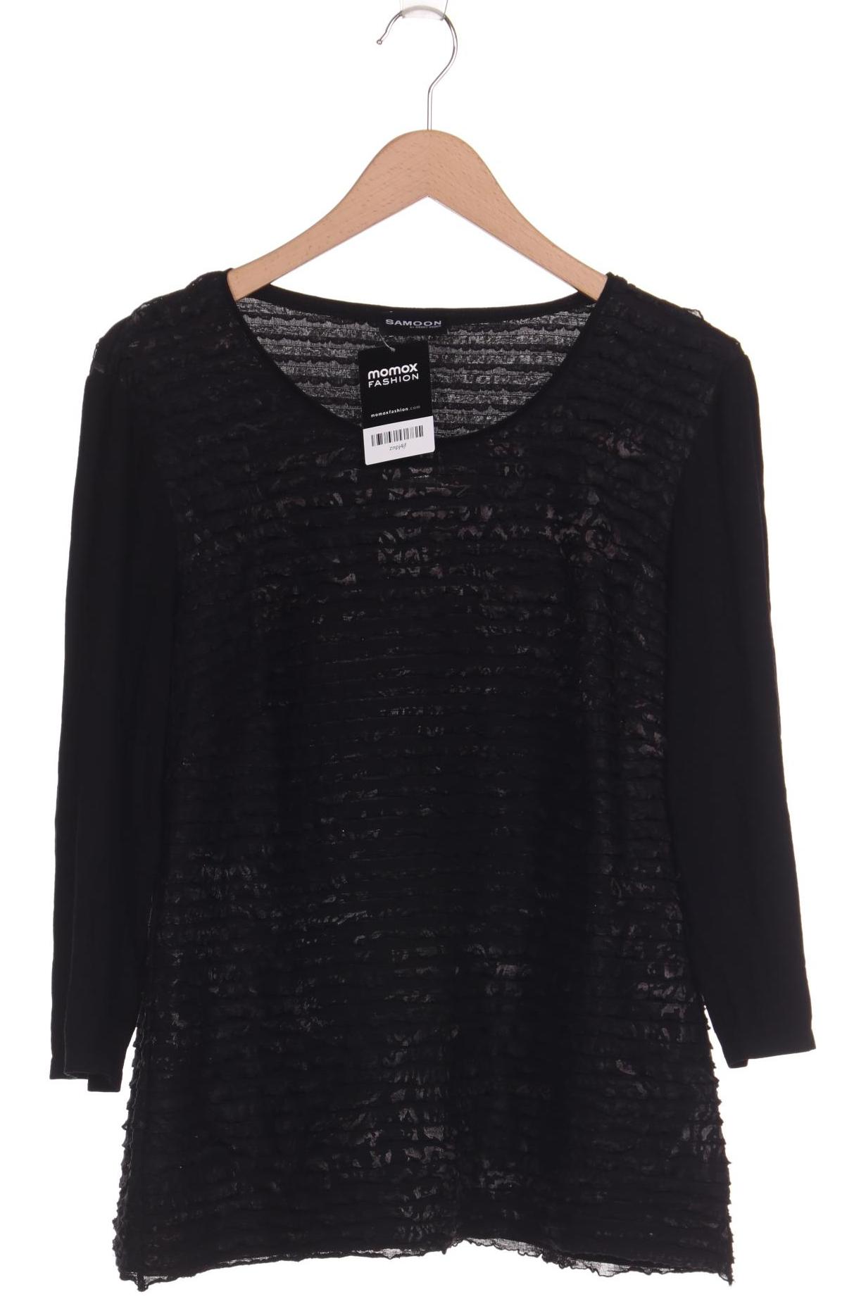 

Samoon by Gerry Weber Damen Langarmshirt, schwarz, Gr. 44