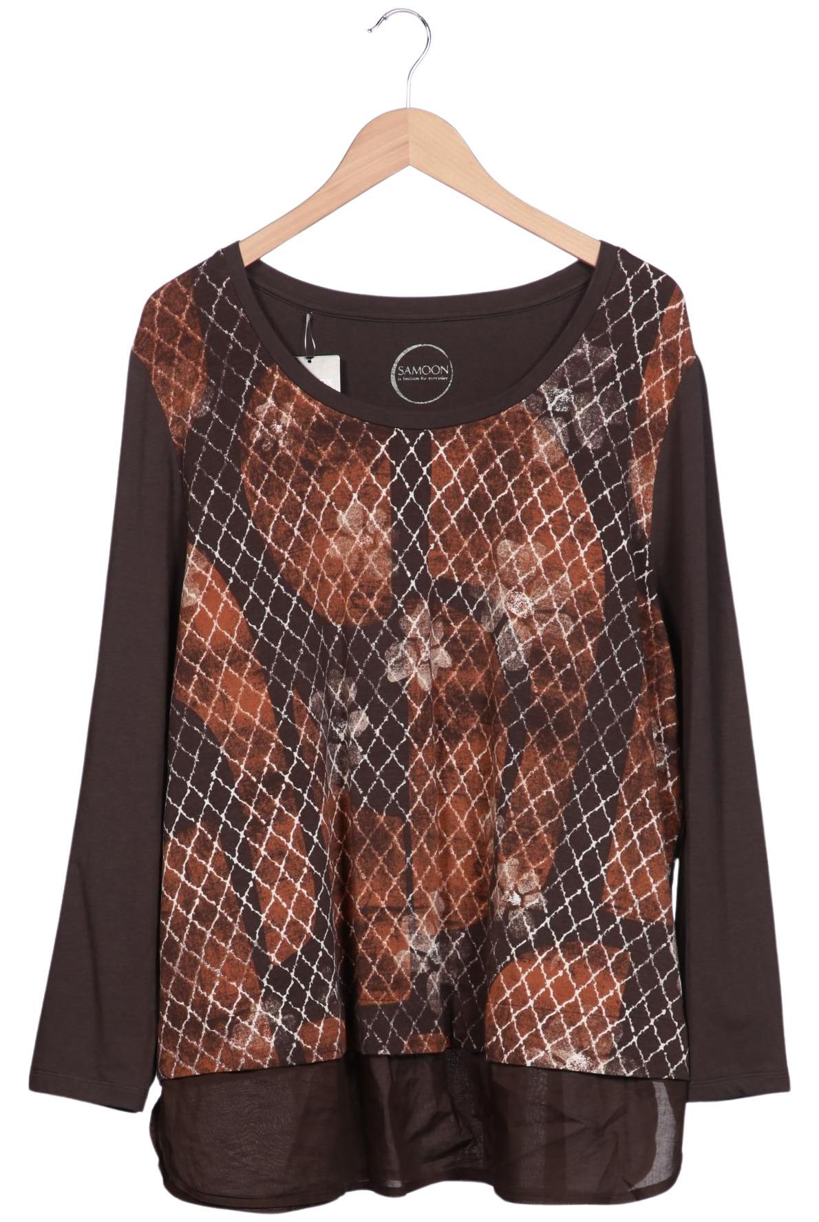 

Samoon by Gerry Weber Damen Langarmshirt, braun, Gr. 50