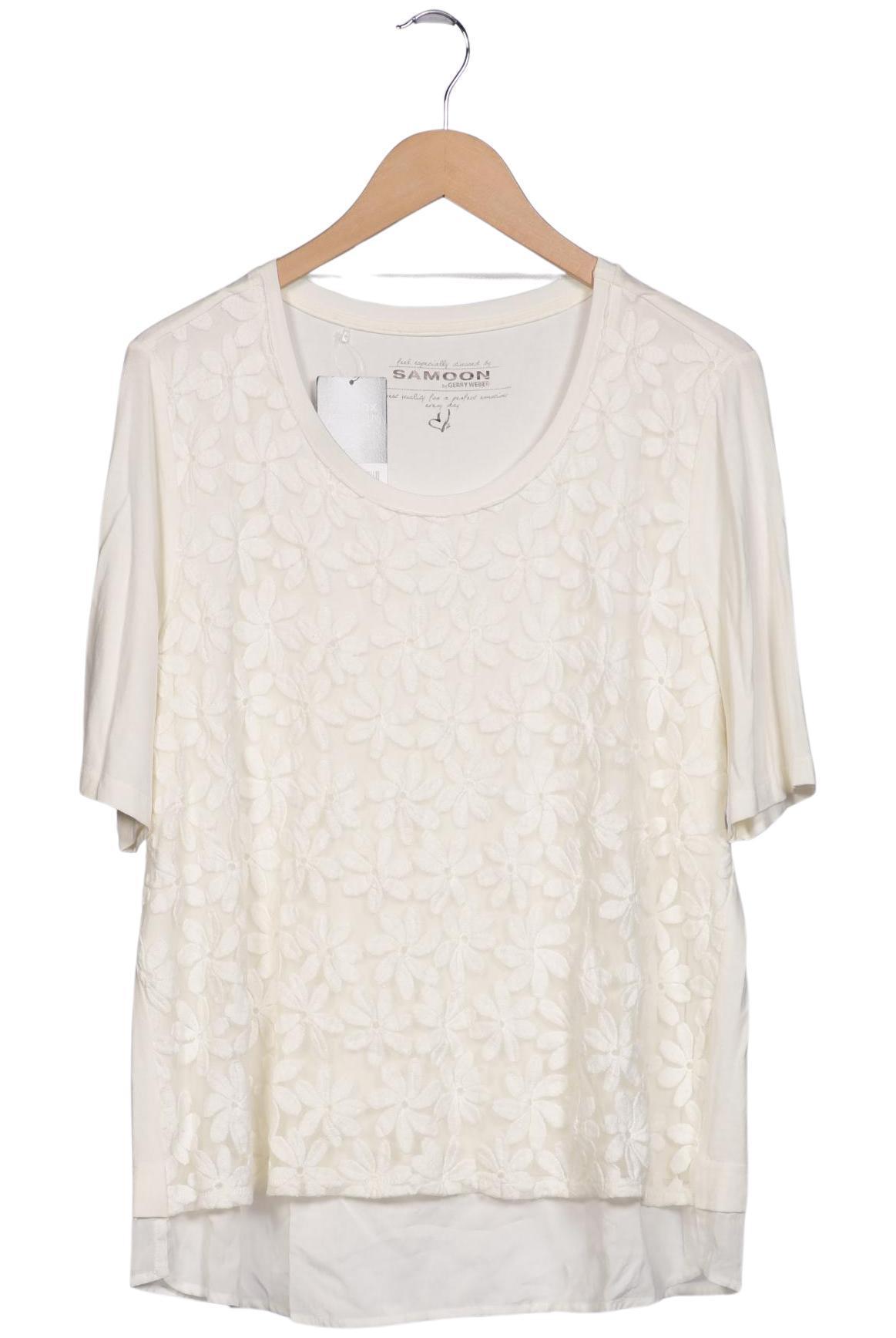 

Samoon by Gerry Weber Damen T-Shirt, cremeweiß, Gr. 46