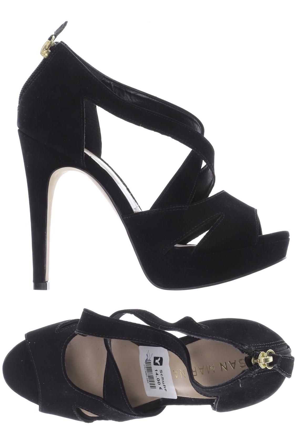 

san marina Damen Sandale, schwarz, Gr. 38