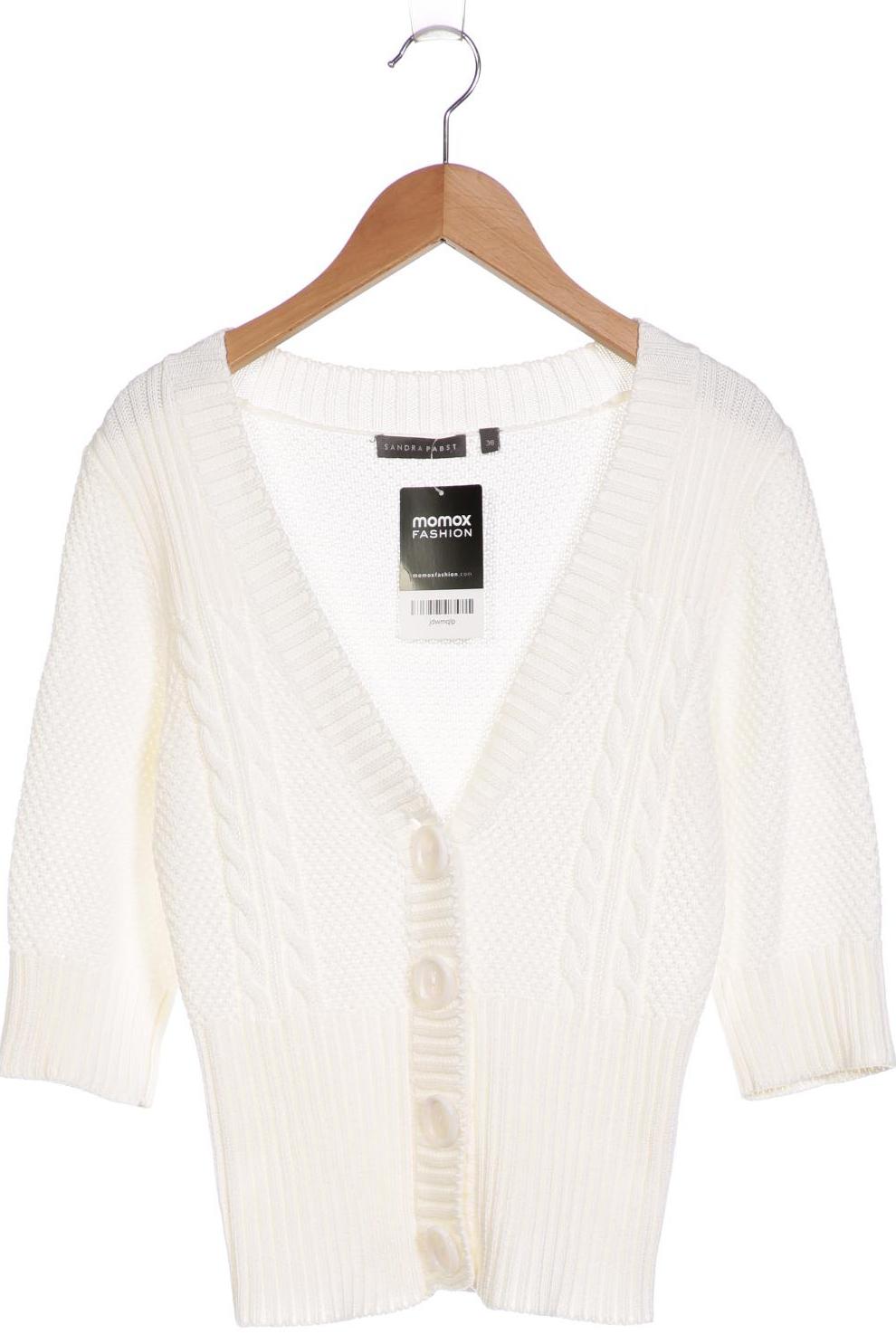 

Sandra Pabst Damen Strickjacke, weiß, Gr. 36