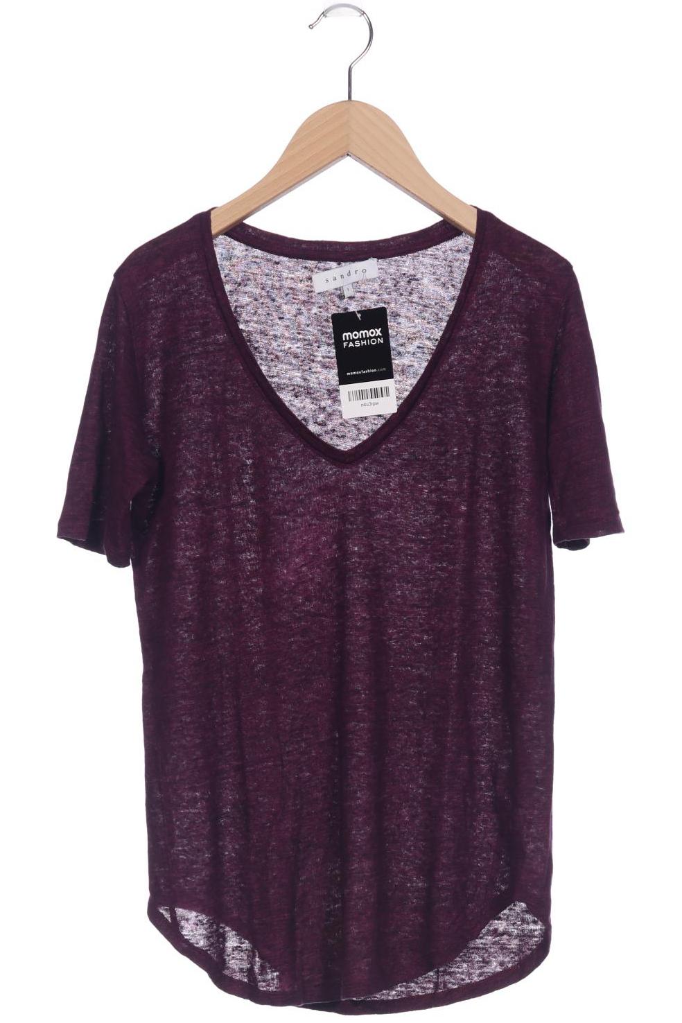 

Sandro Damen T-Shirt, bordeaux, Gr. 36