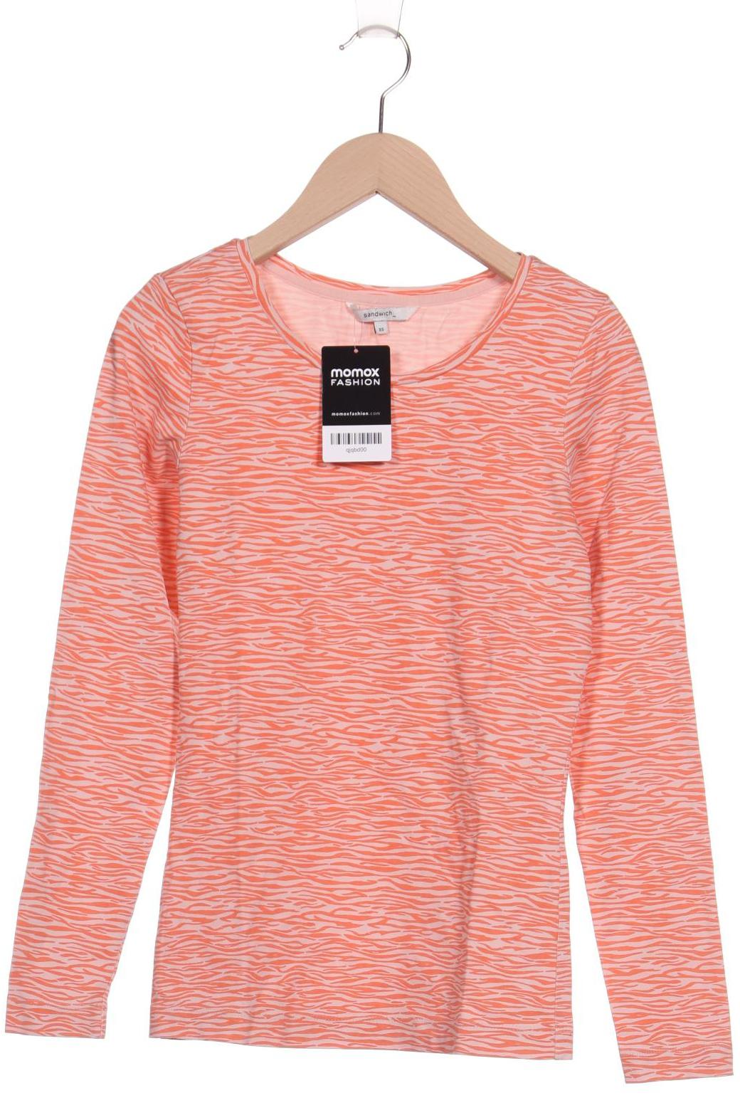 

sandwich_ Damen Langarmshirt, orange, Gr. 34