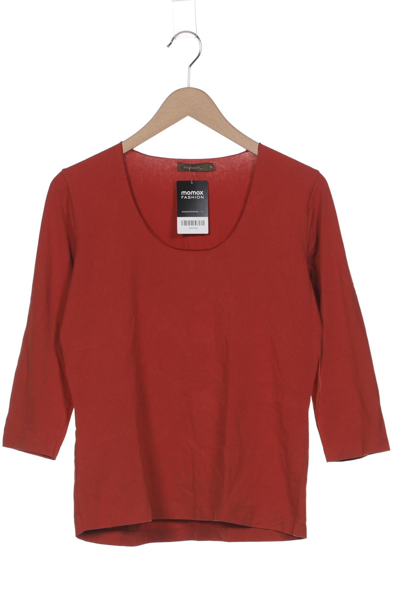 

sandwich_ Damen Langarmshirt, bordeaux, Gr. 44