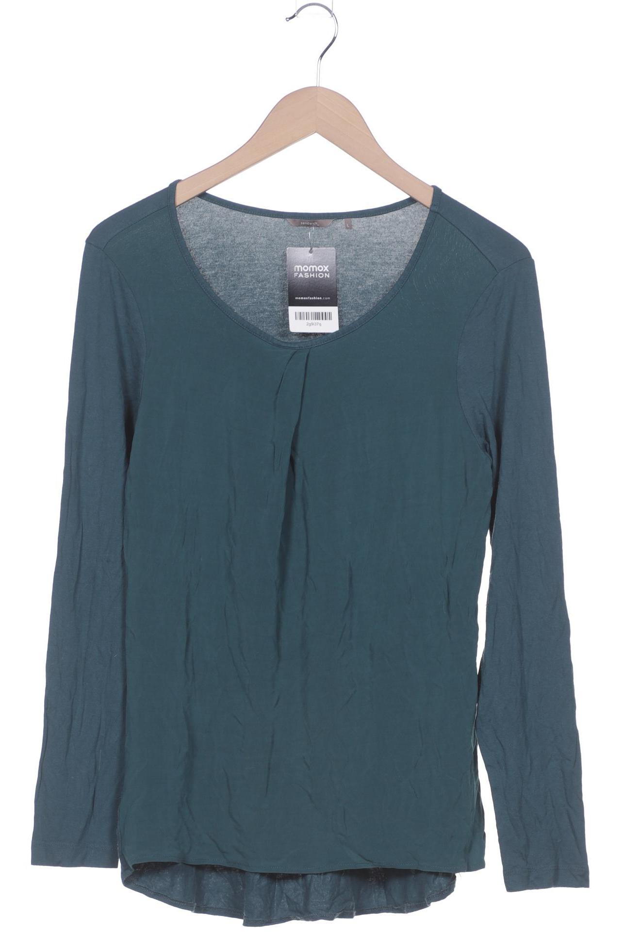 

sandwich_ Damen Langarmshirt, türkis, Gr. 42