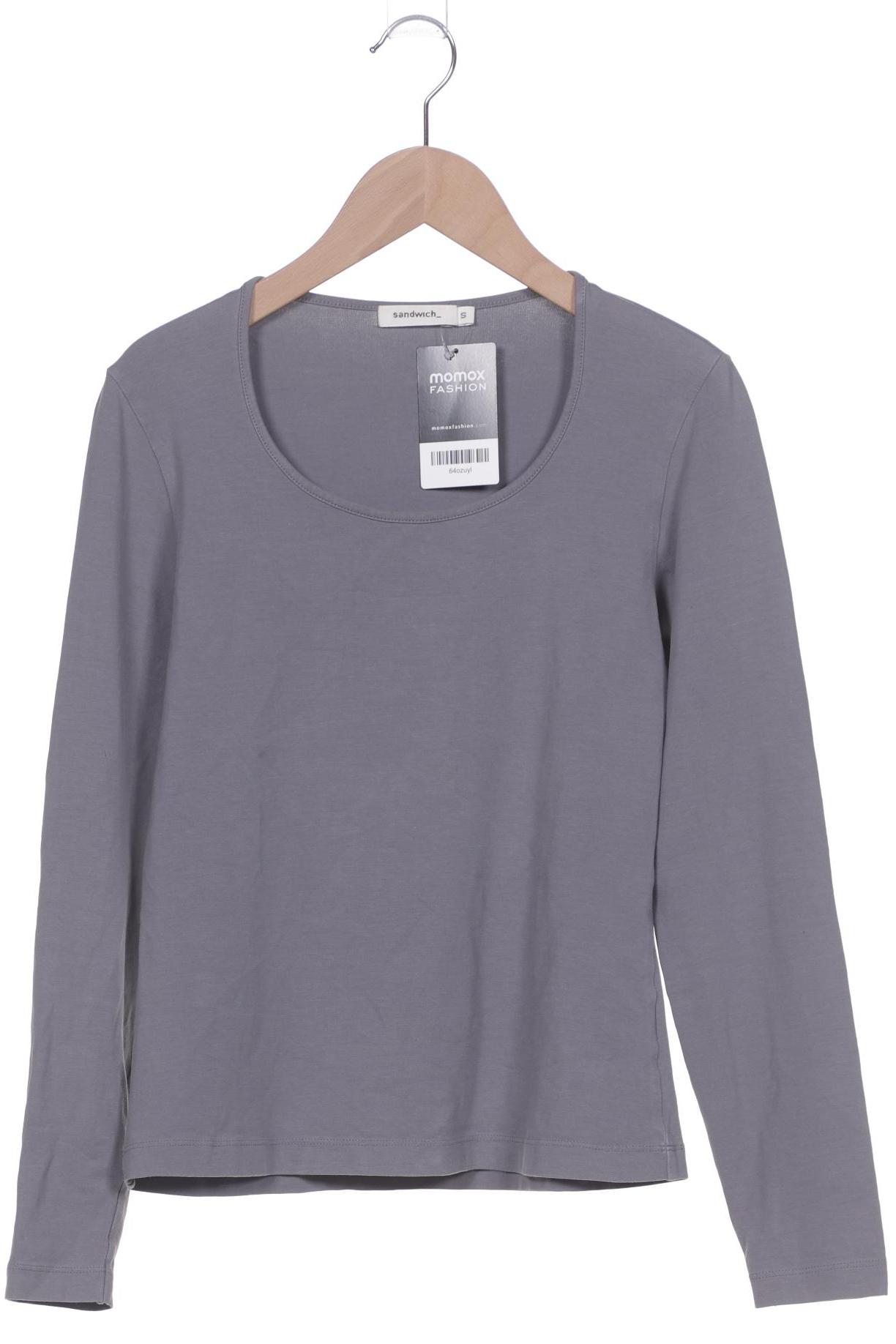 

sandwich_ Damen Langarmshirt, grau, Gr. 36
