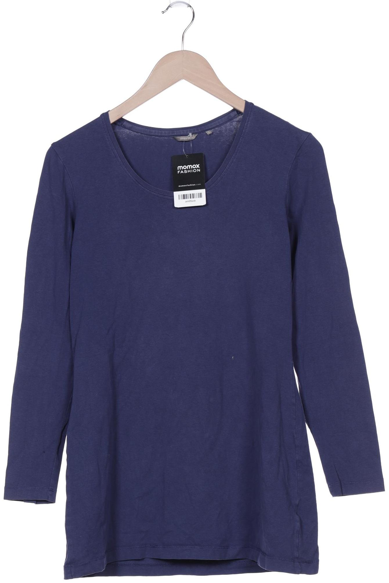 

sandwich_ Damen Langarmshirt, blau, Gr. 42