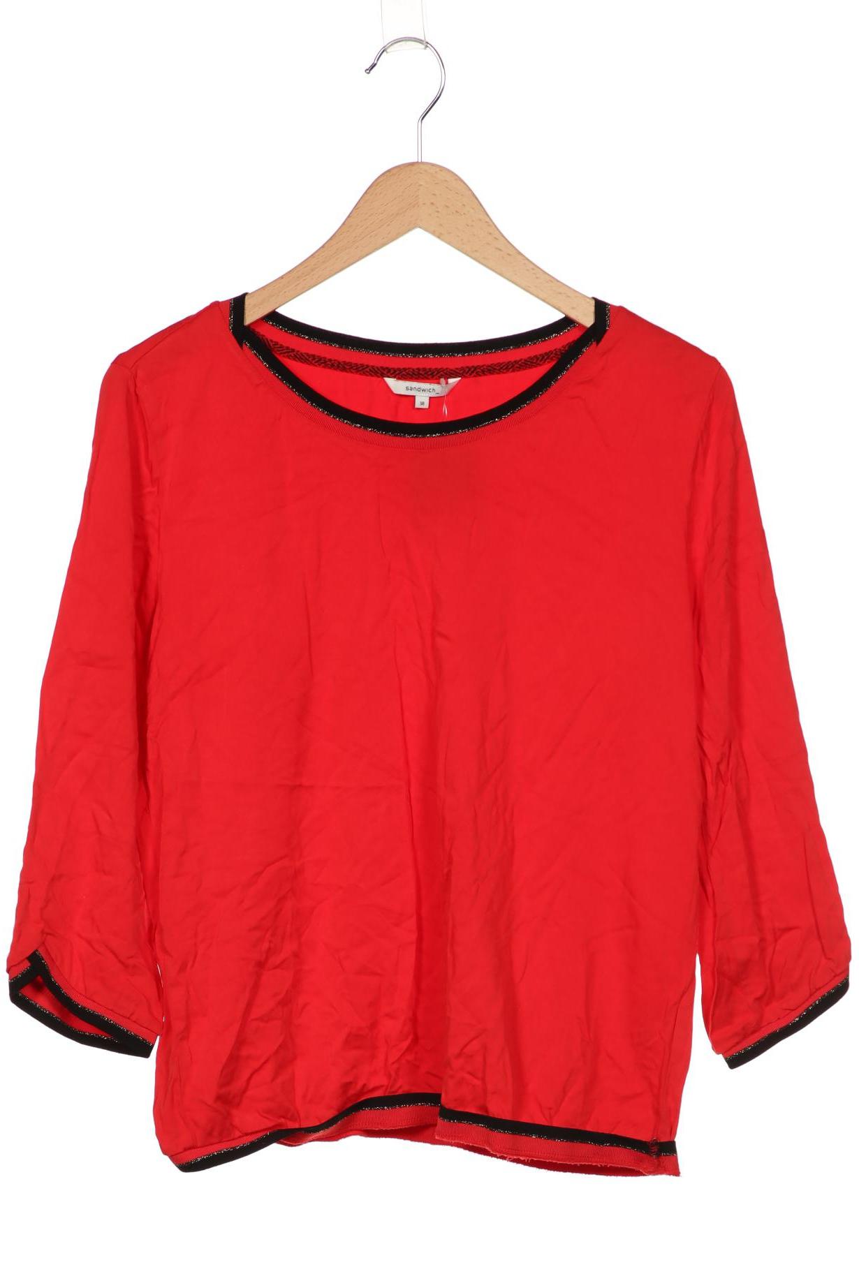 

sandwich_ Damen Langarmshirt, rot